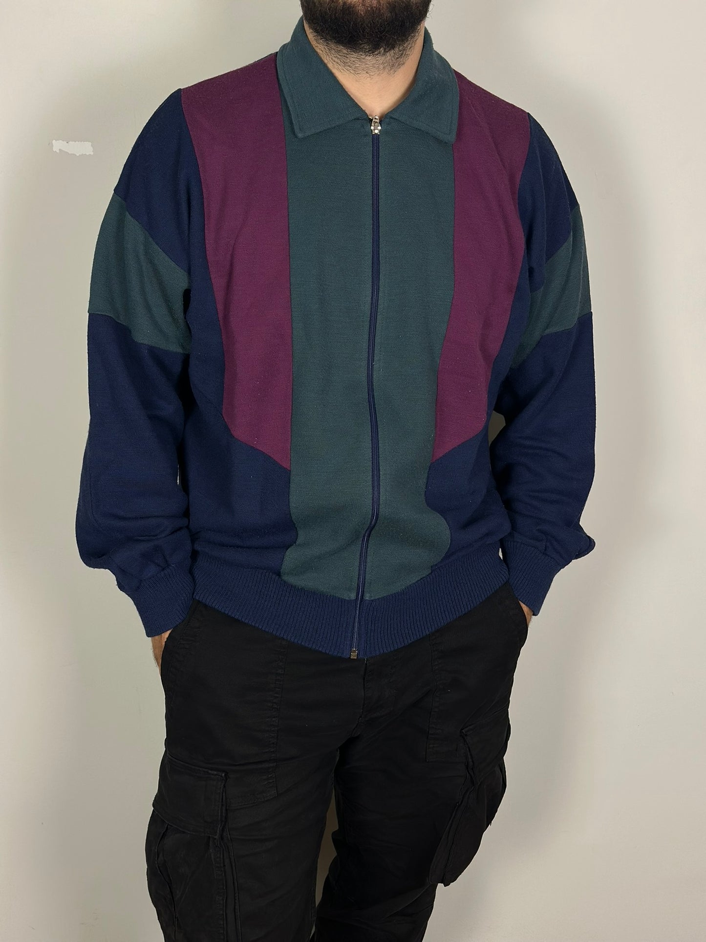 Vintage Athletic Cardigan with zipper