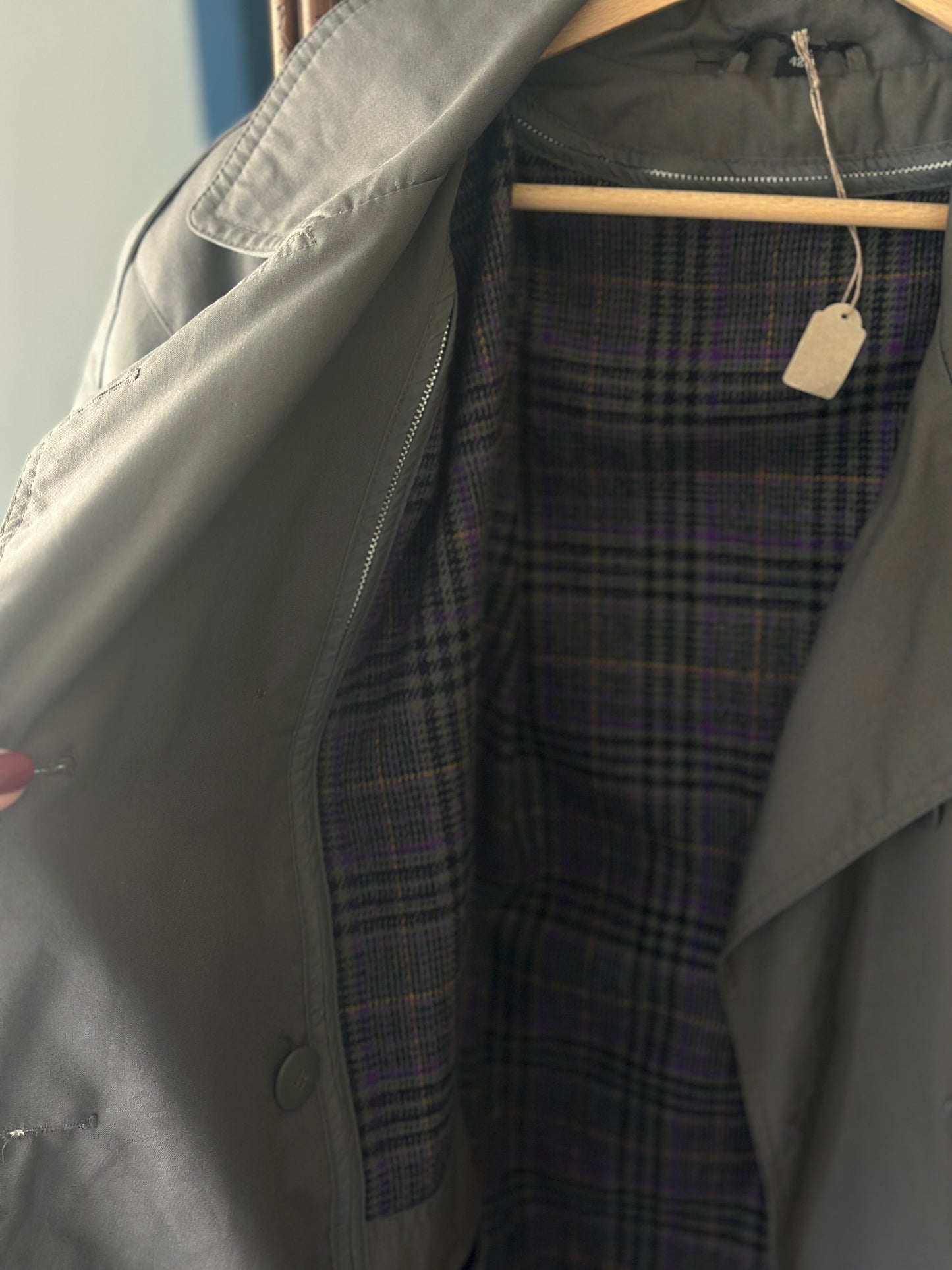 Vintage Grey Trench Coat