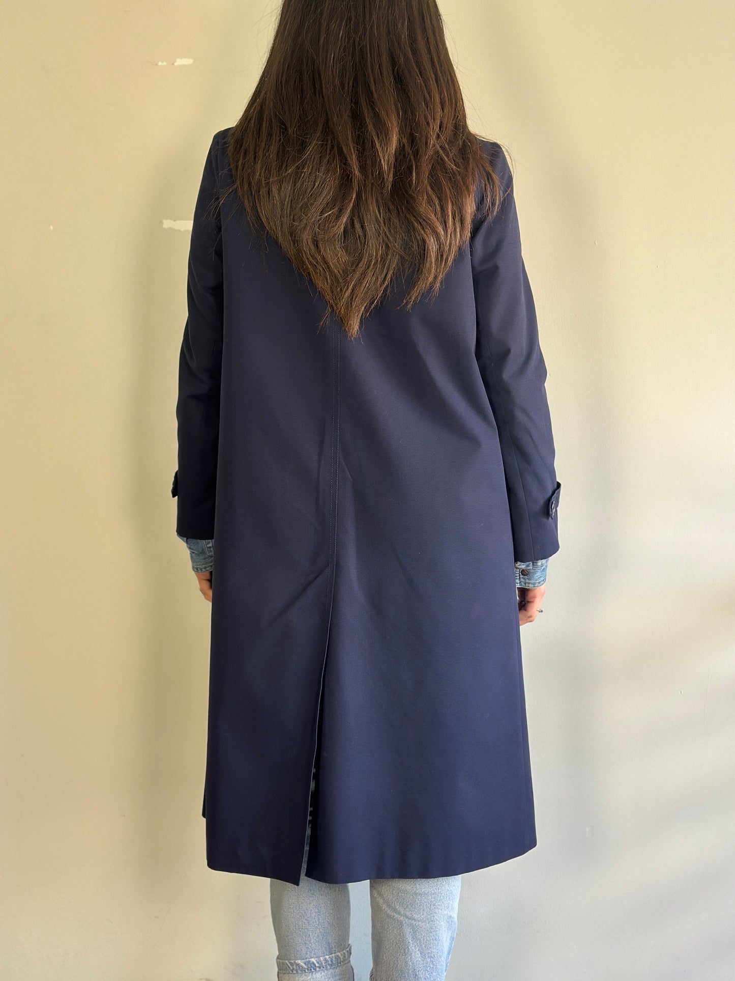 Vintage Blue Trench Coat