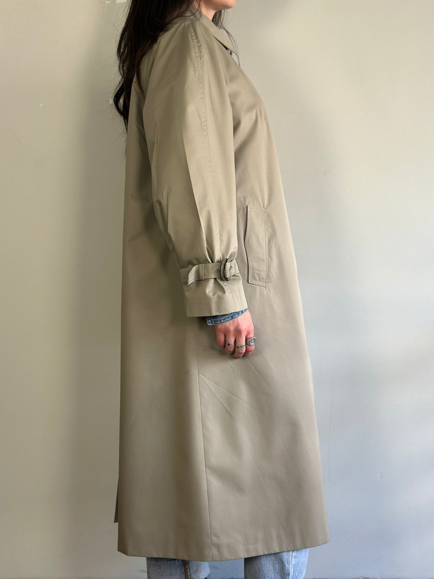 Vintage Khaki Trench Coat