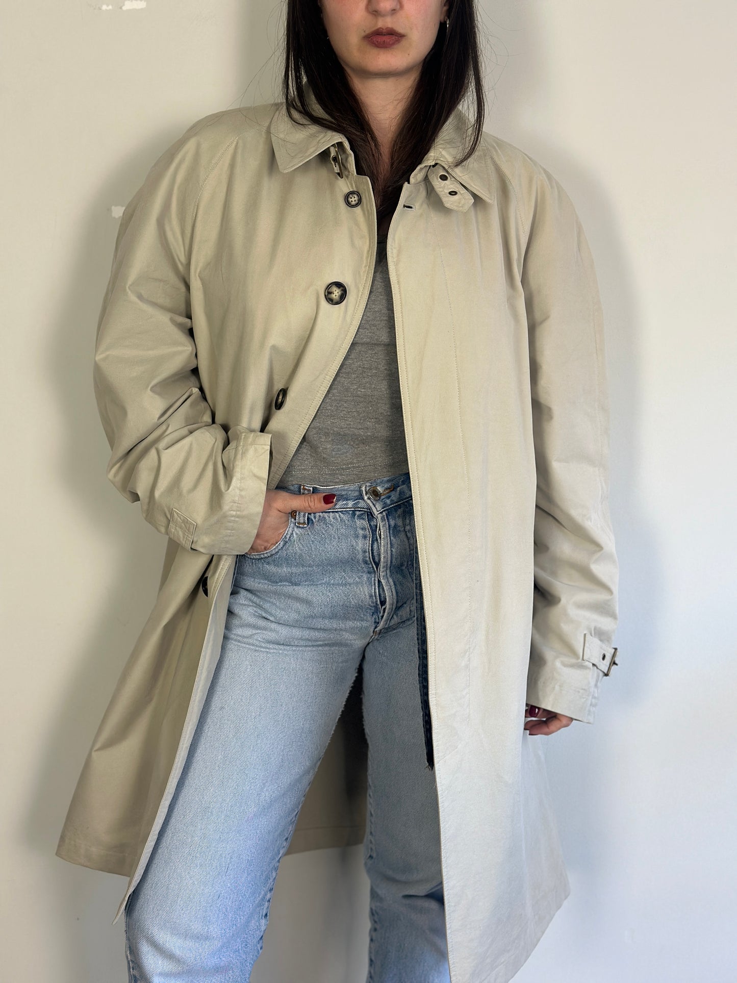 Vintage Beige Trench Coat