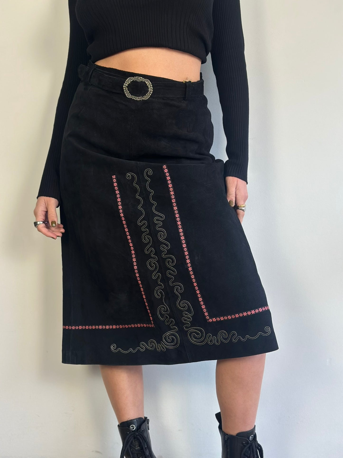 Vintage Suede Skirt