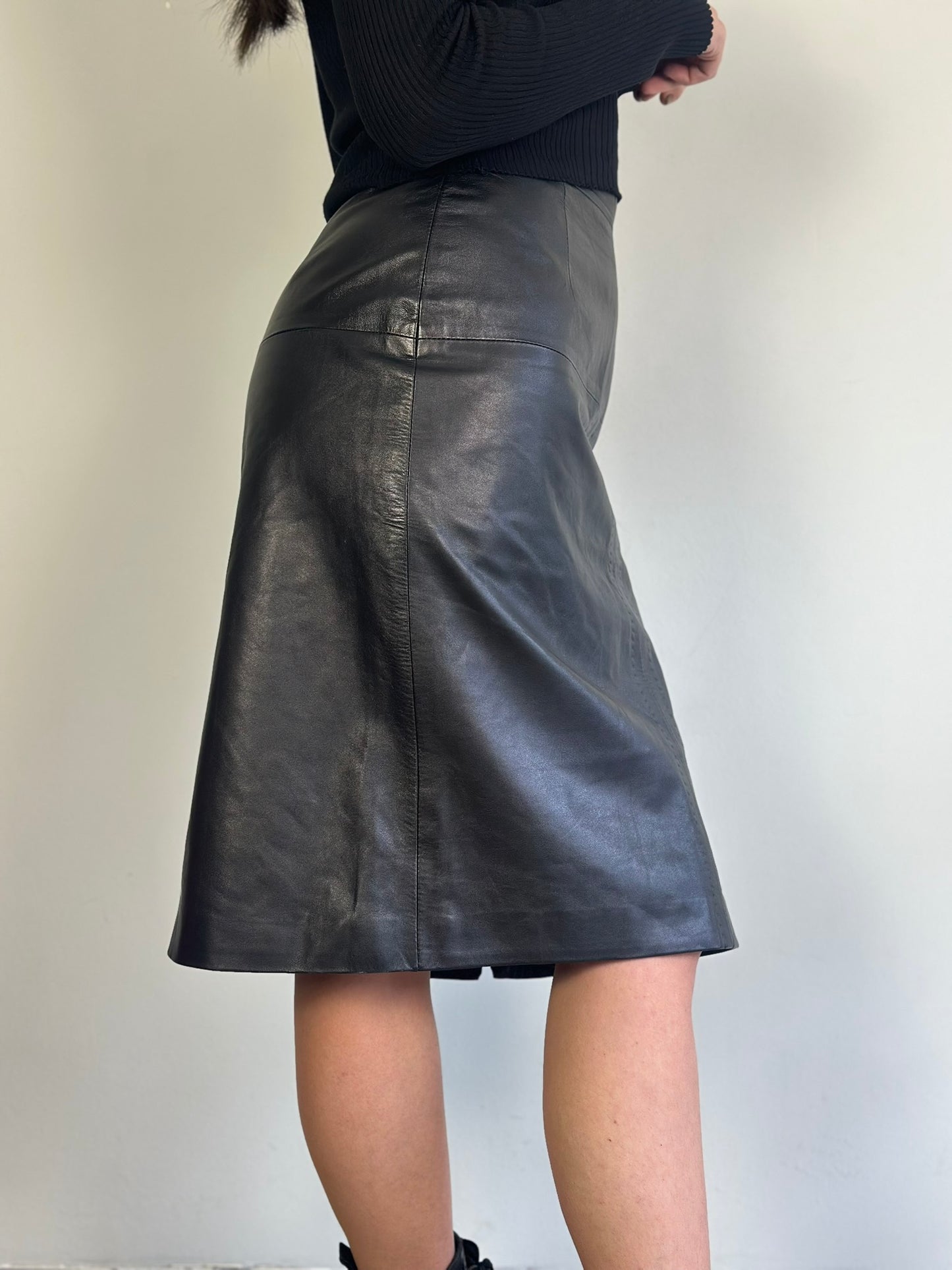 Vintage Leather Skirt