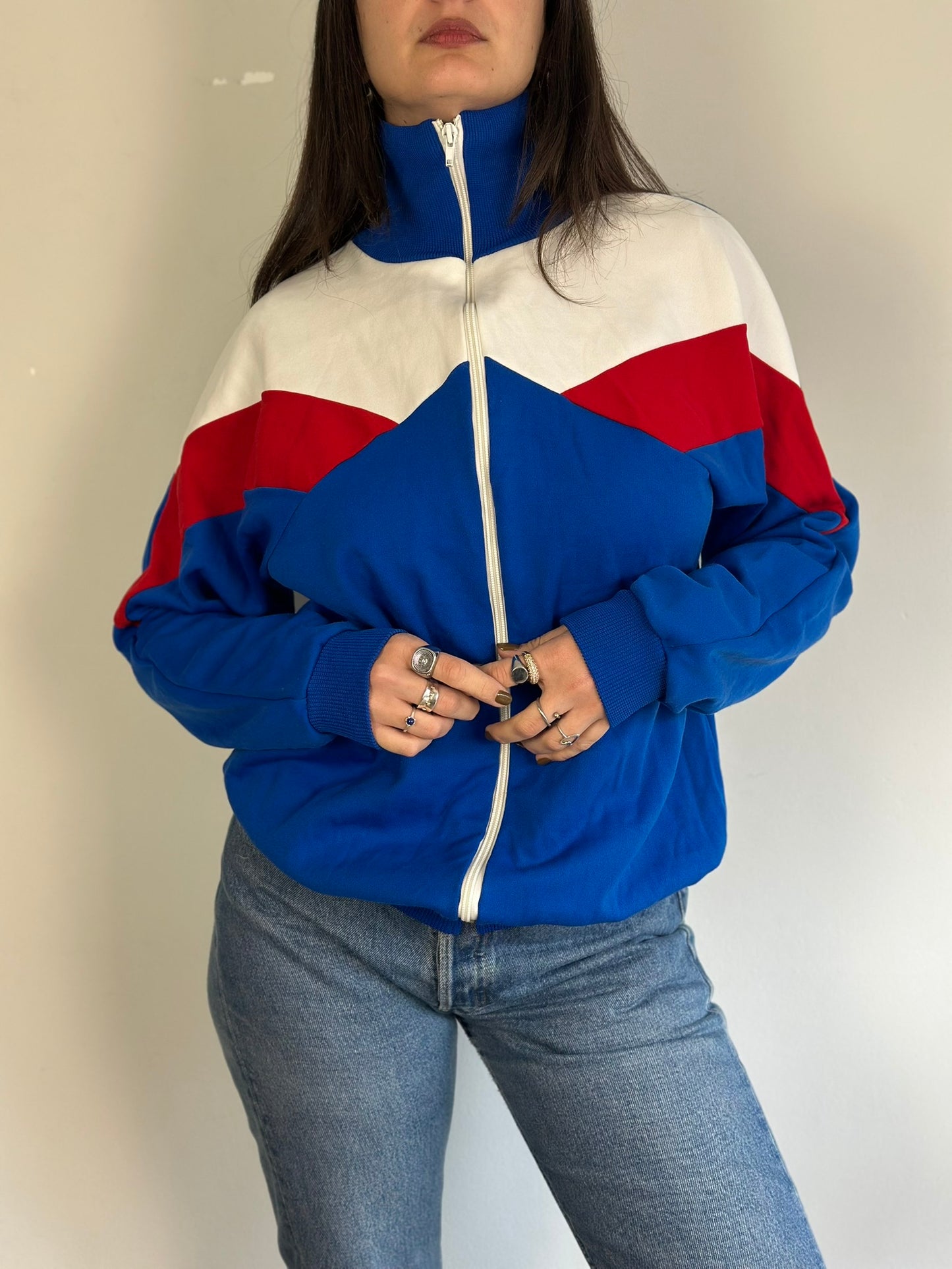 Vintage Athletic Cardigan with zipper