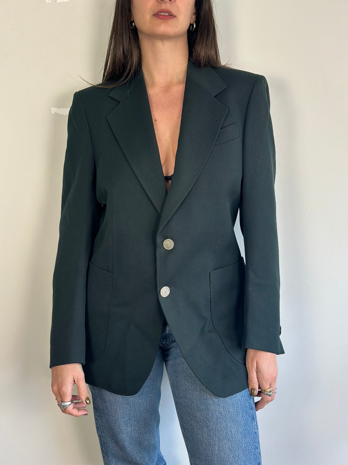 Vintage Dark Green Blazer