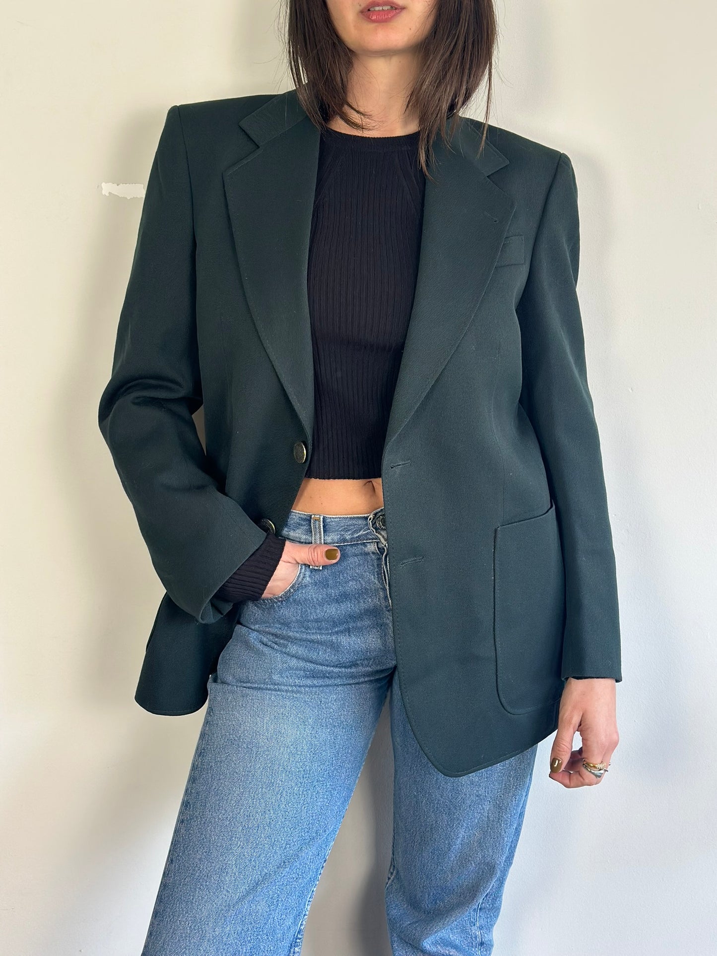 Vintage Dark Green Blazer