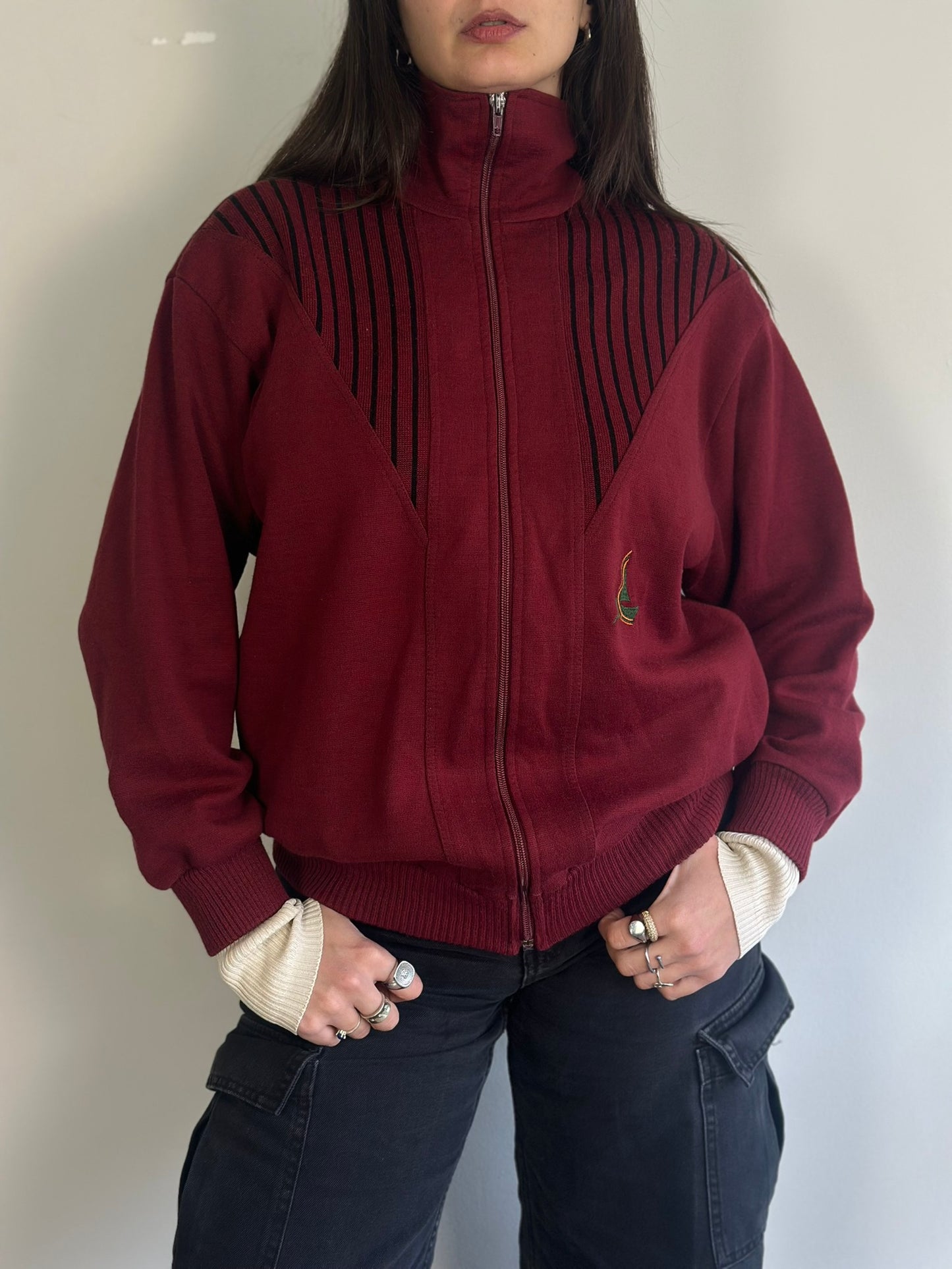 Vintage Athletic Cardigan with zipper