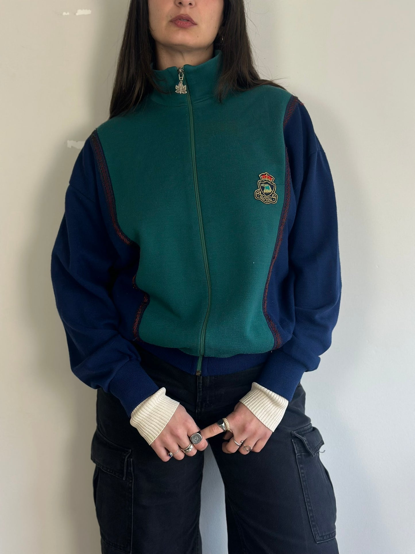 Vintage Athletic Cardigan with zipper