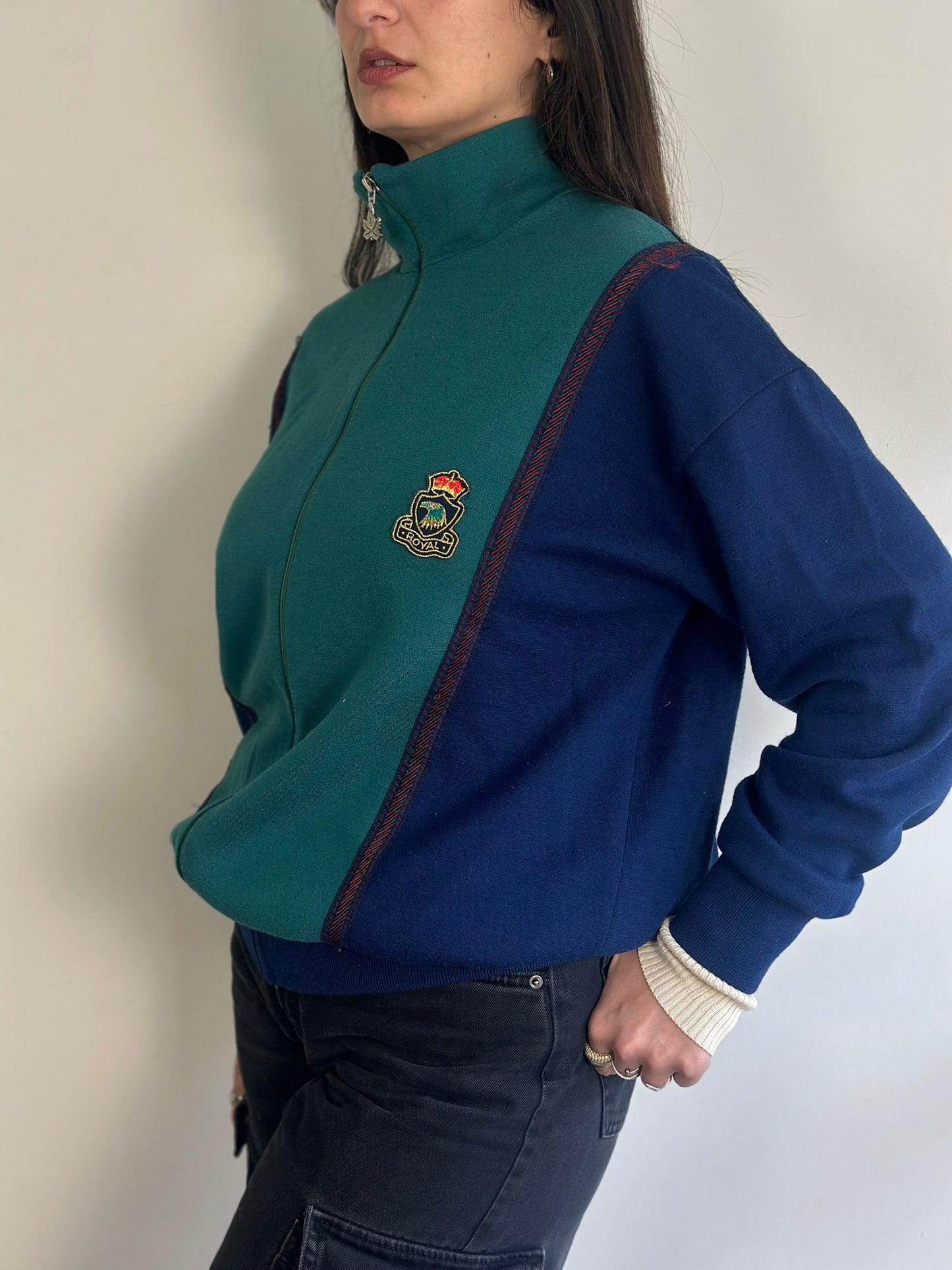 Vintage Athletic Cardigan with zipper