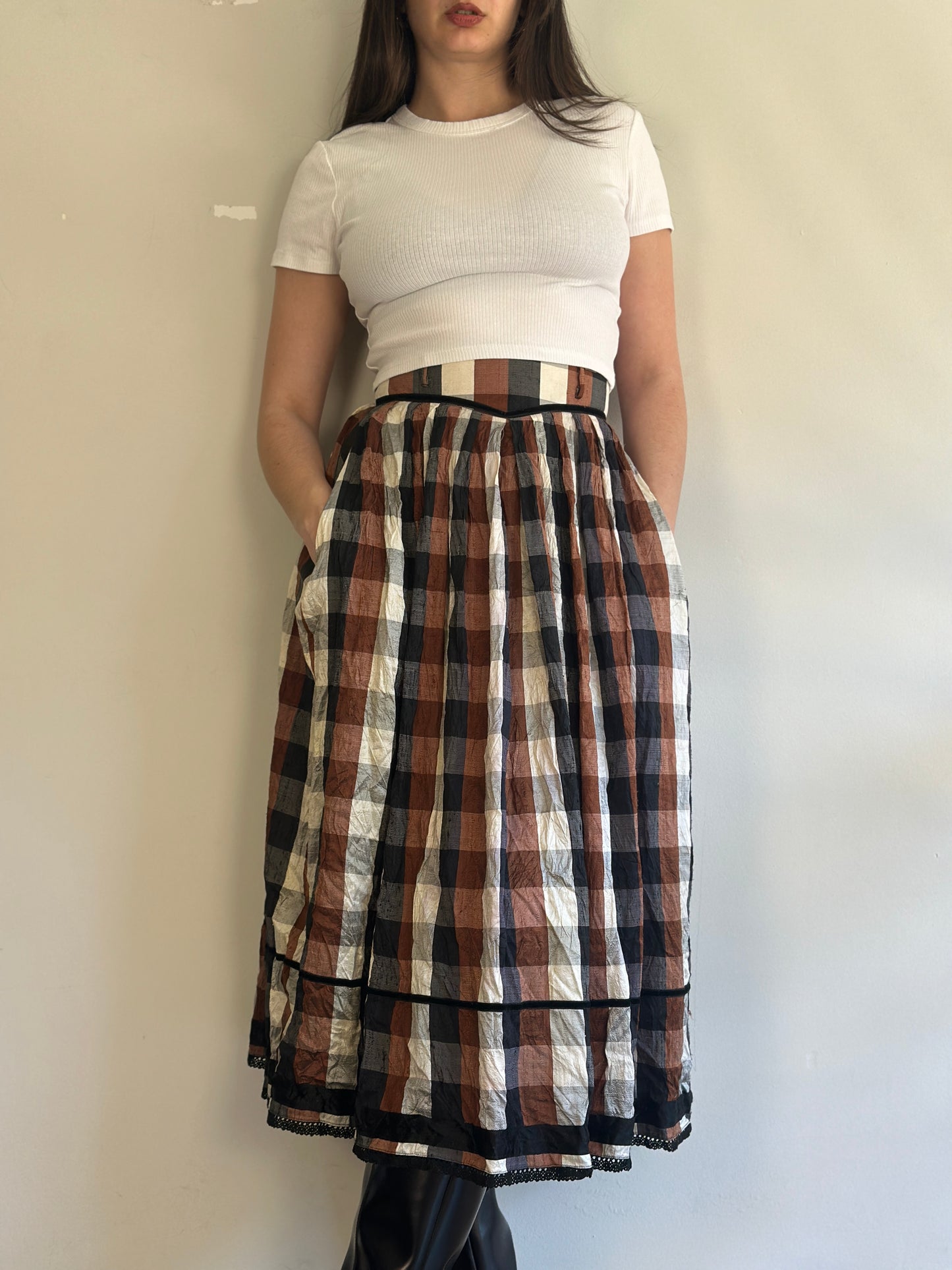 Vintage Plaid Skirt