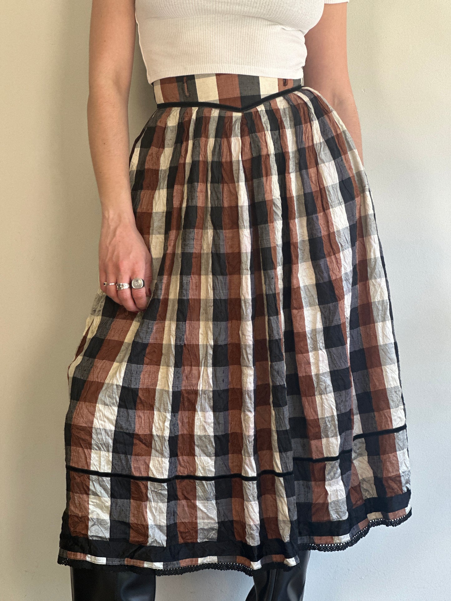 Vintage Plaid Skirt