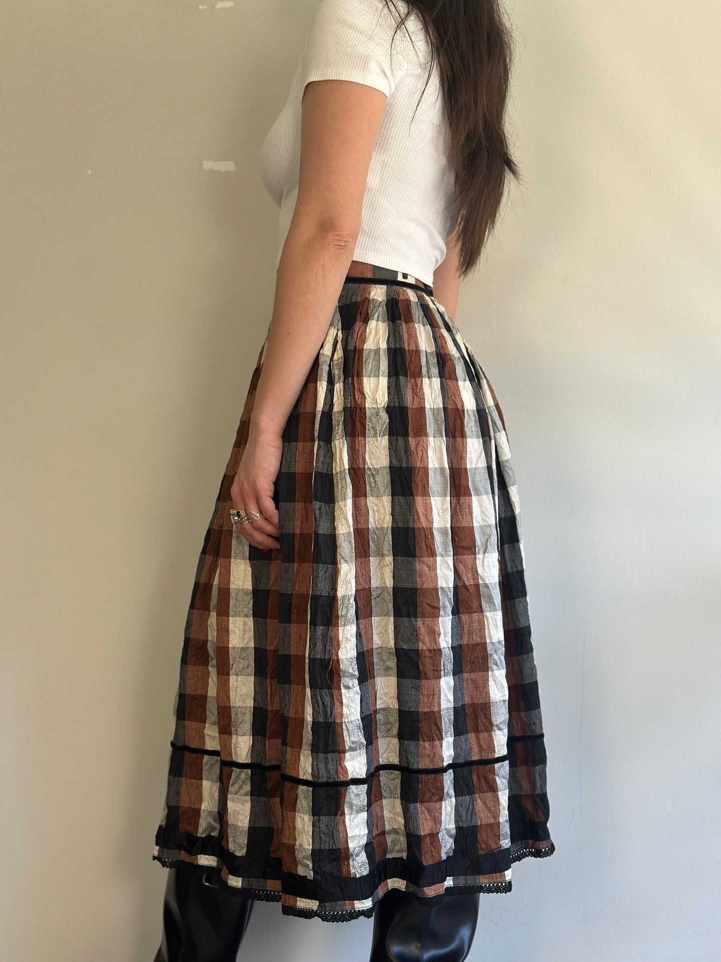 Vintage Plaid Skirt