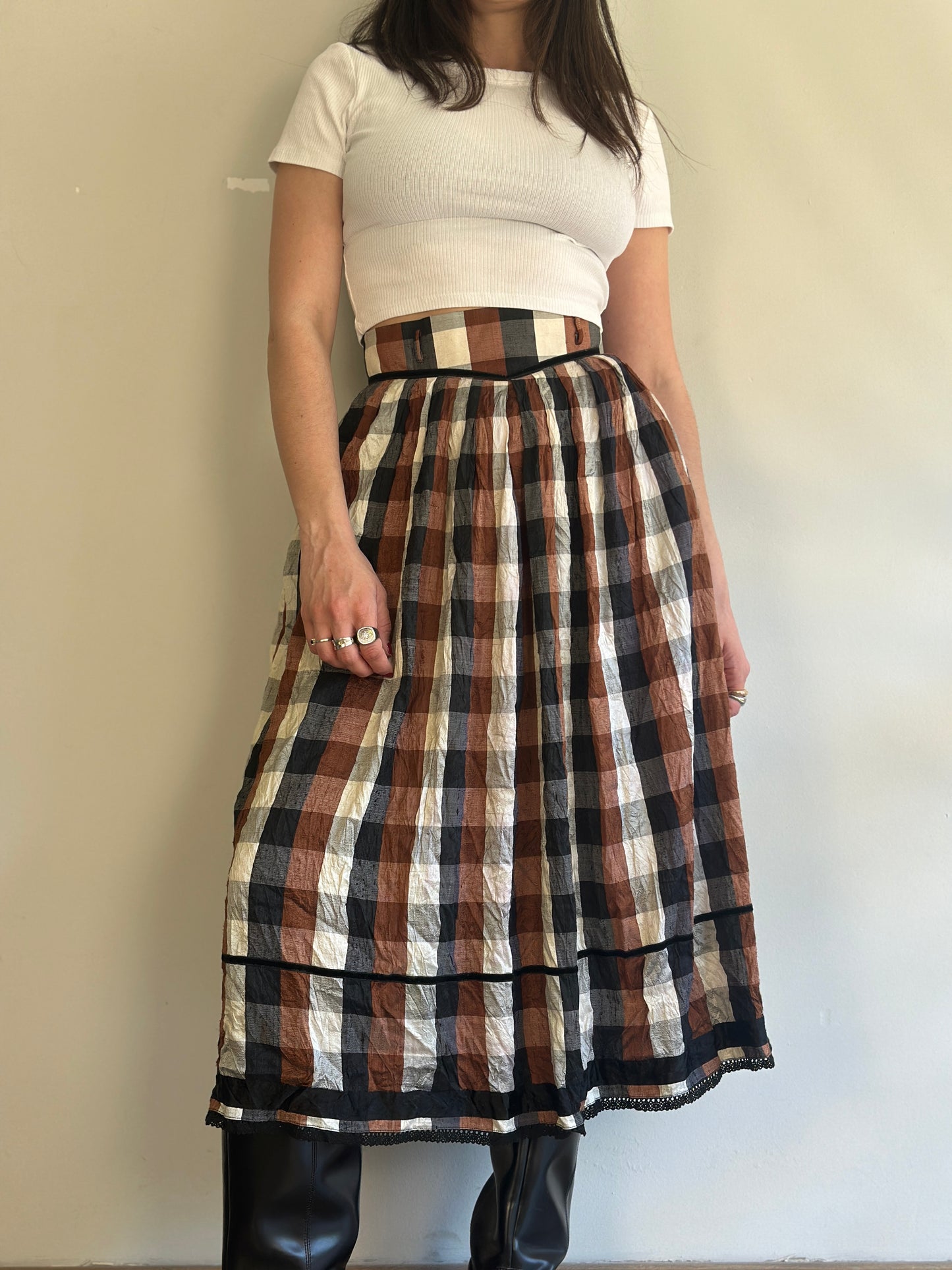 Vintage Plaid Skirt