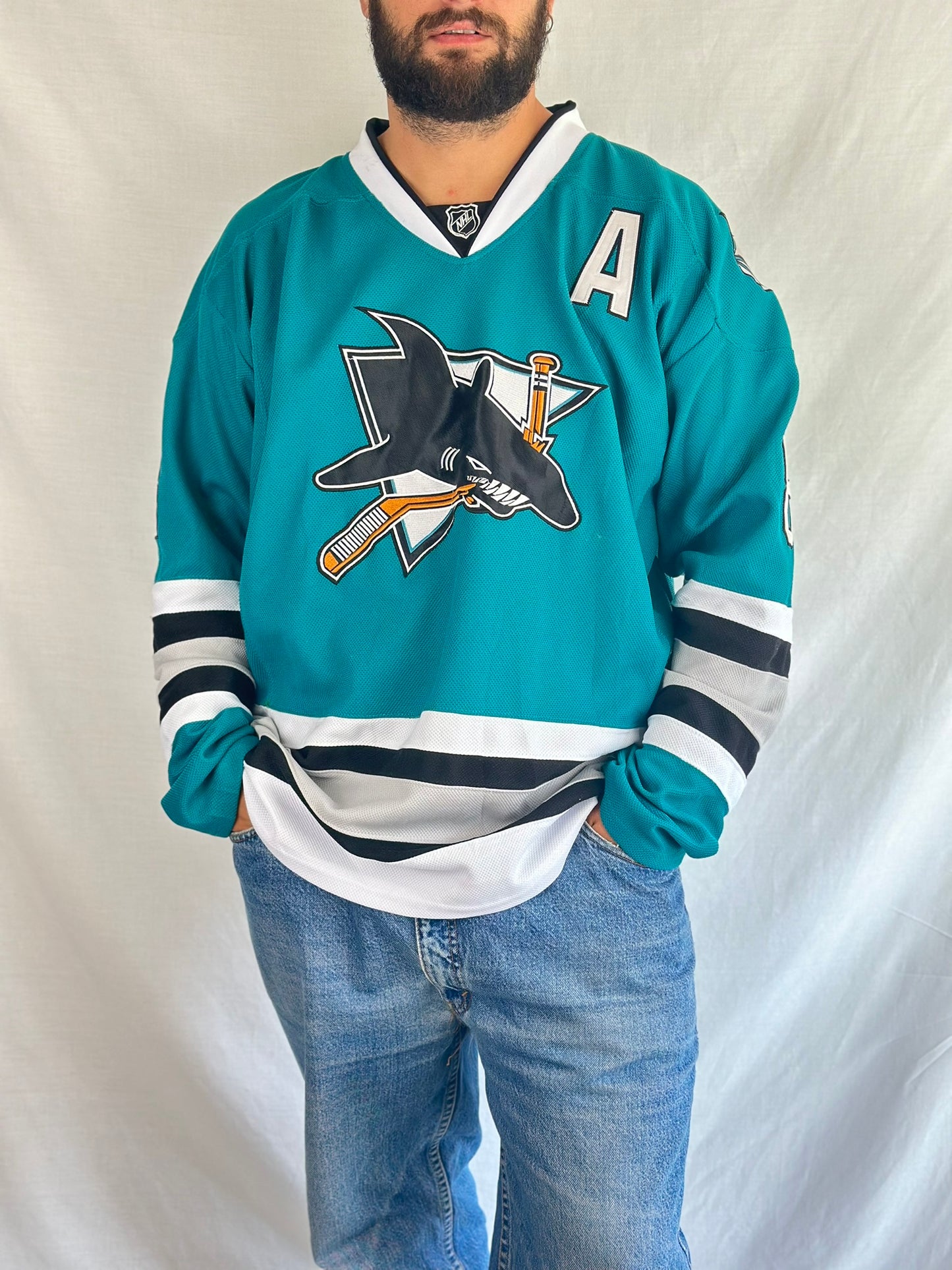 Vintage 90s San Jose Sharks Hockey Jersey | Reebok