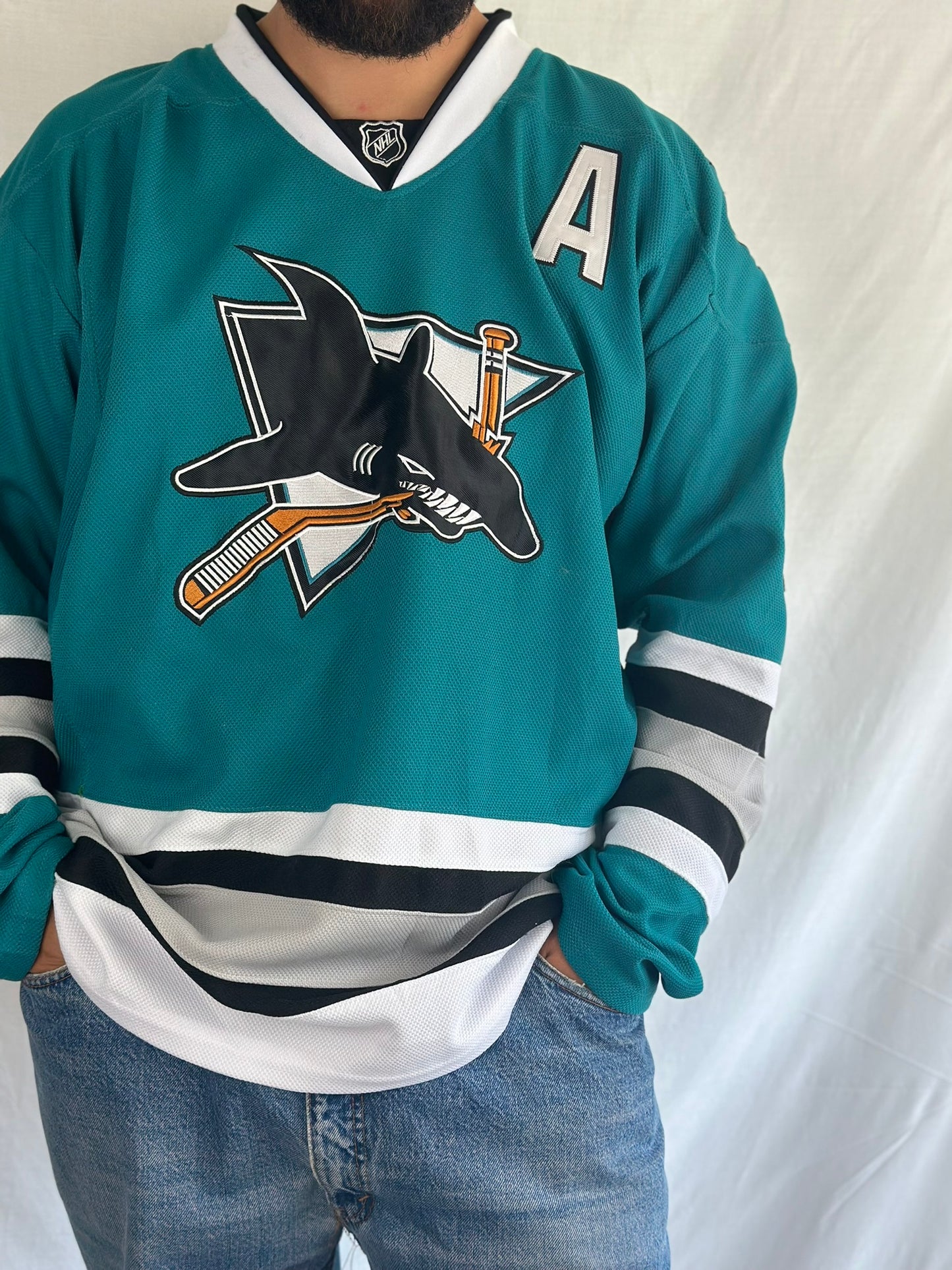 Vintage 90s San Jose Sharks Hockey Jersey | Reebok