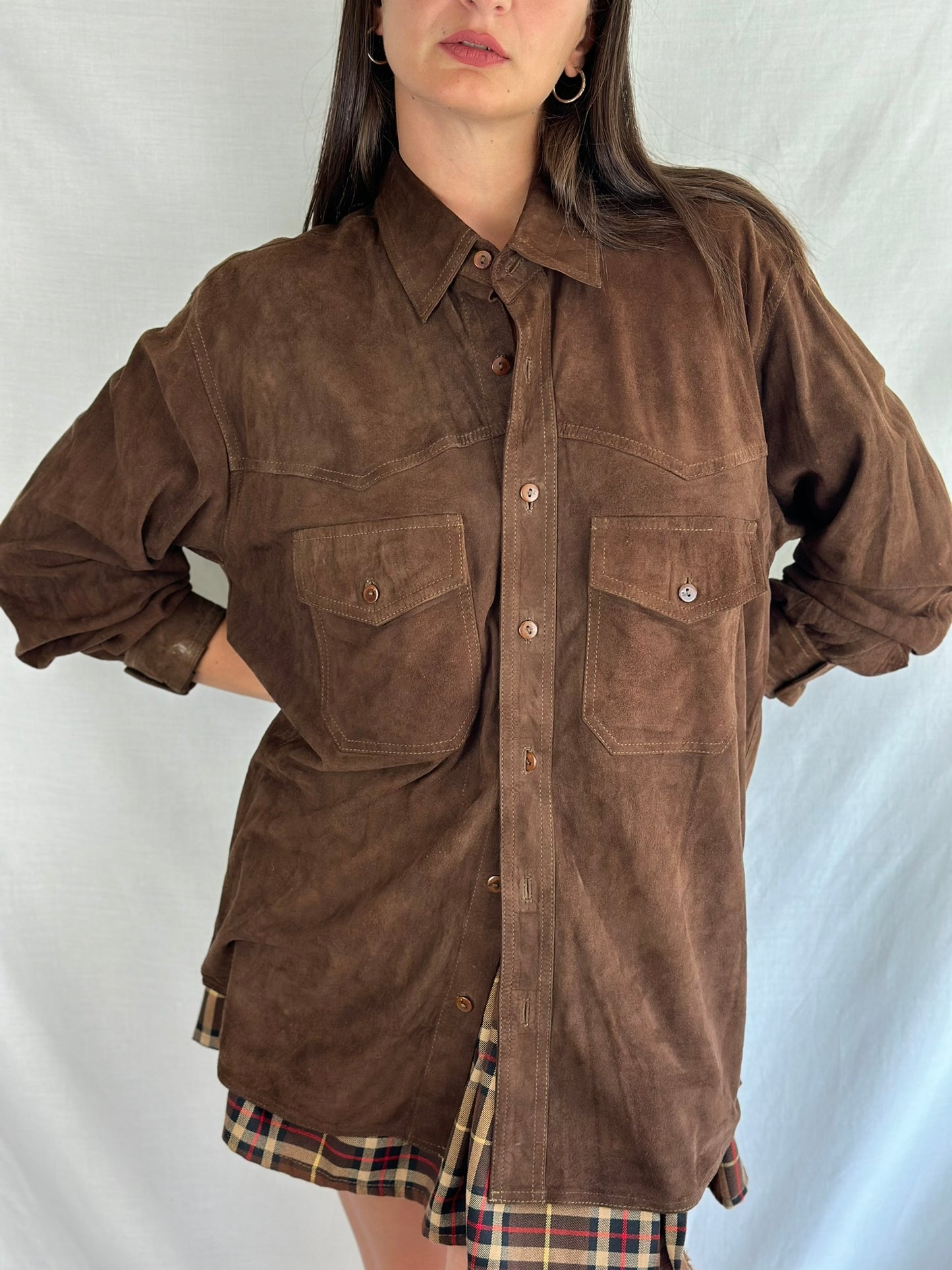 Brown Suede Shirt