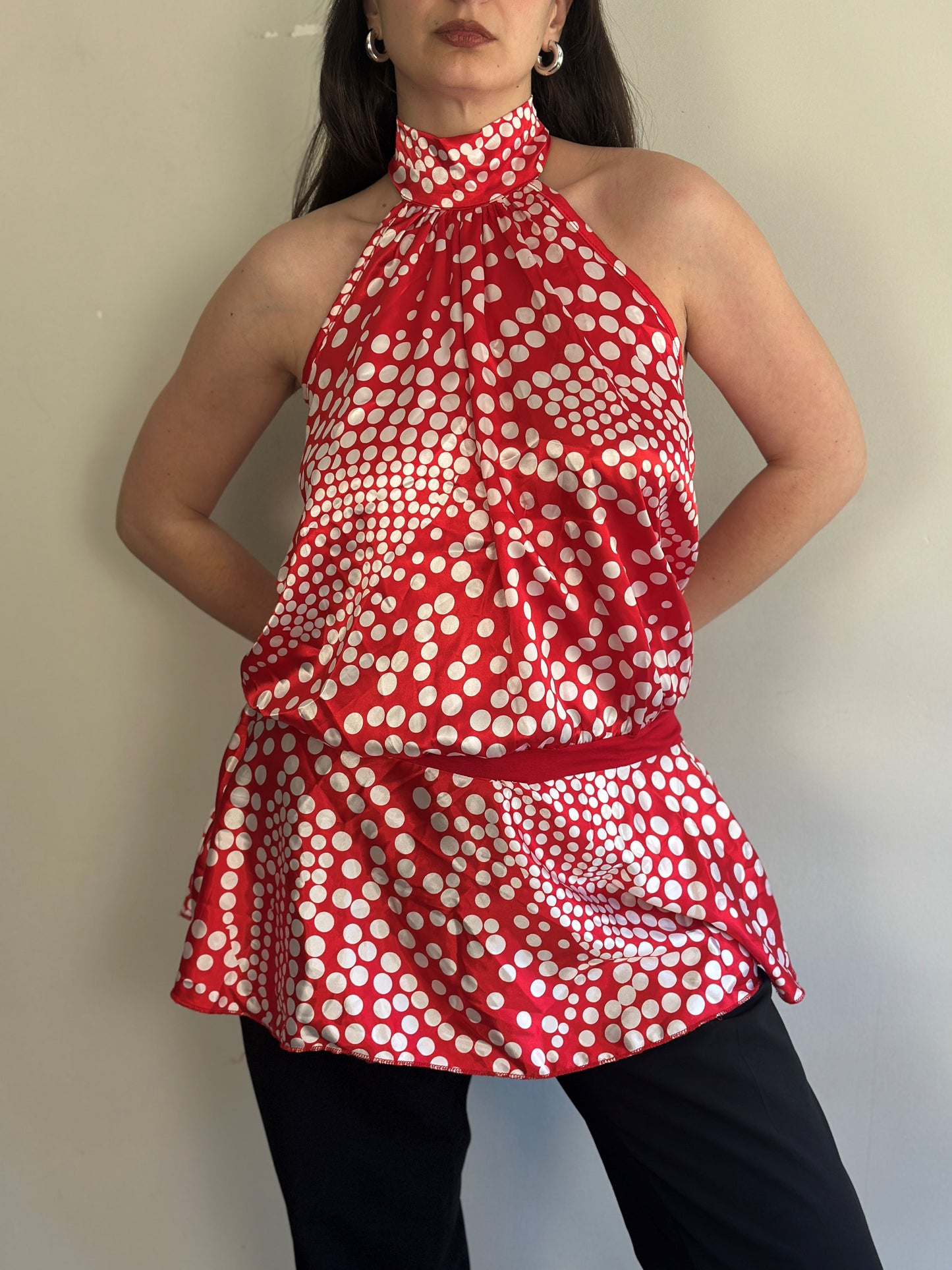Vintage Halter Polka Dot Dress