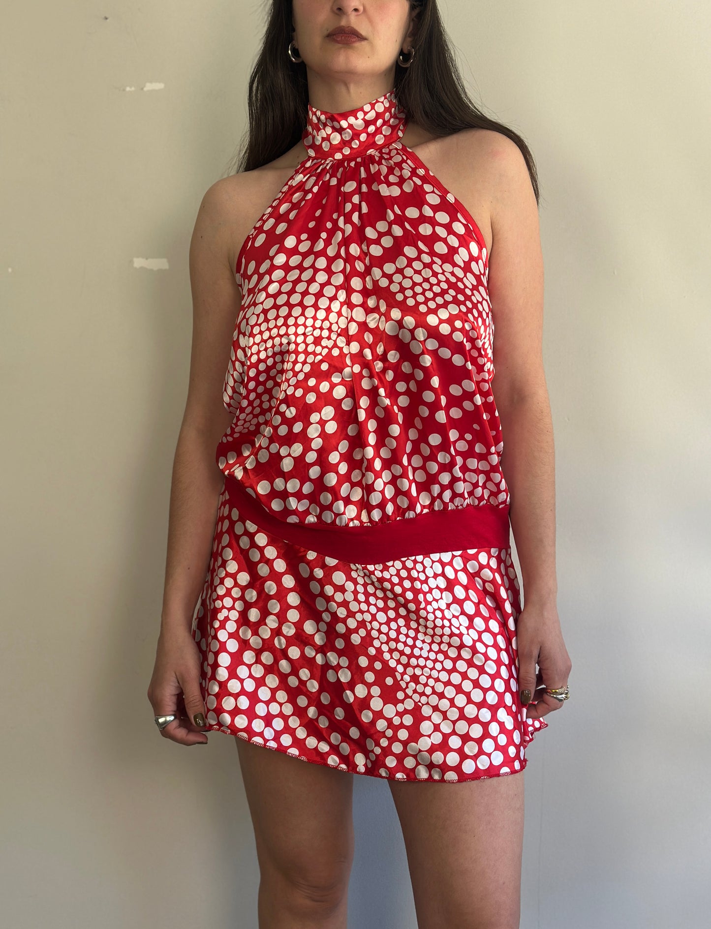 Vintage Halter Polka Dot Dress
