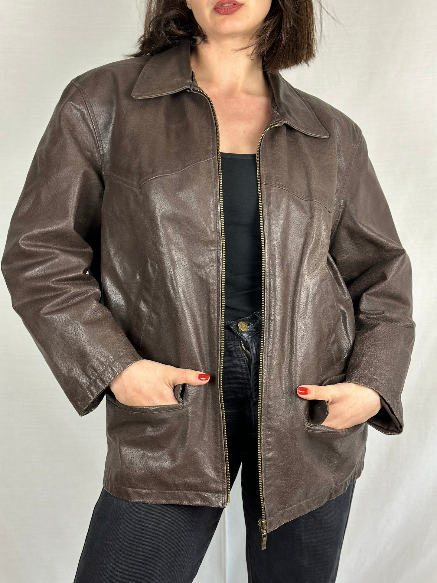 Dark Brown Unisex Leather