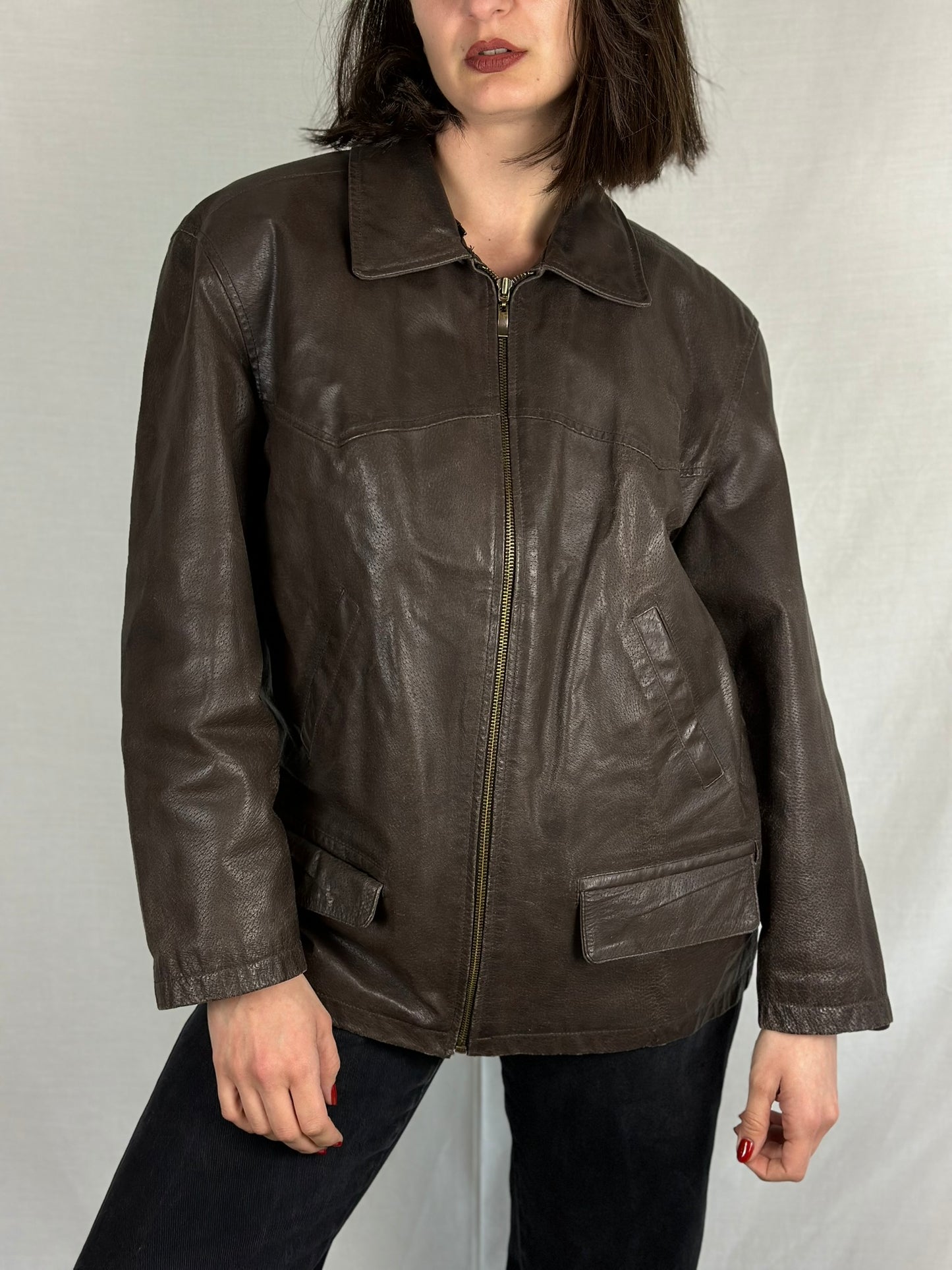 Dark Brown Unisex Leather