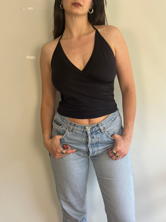 Black Halter Top