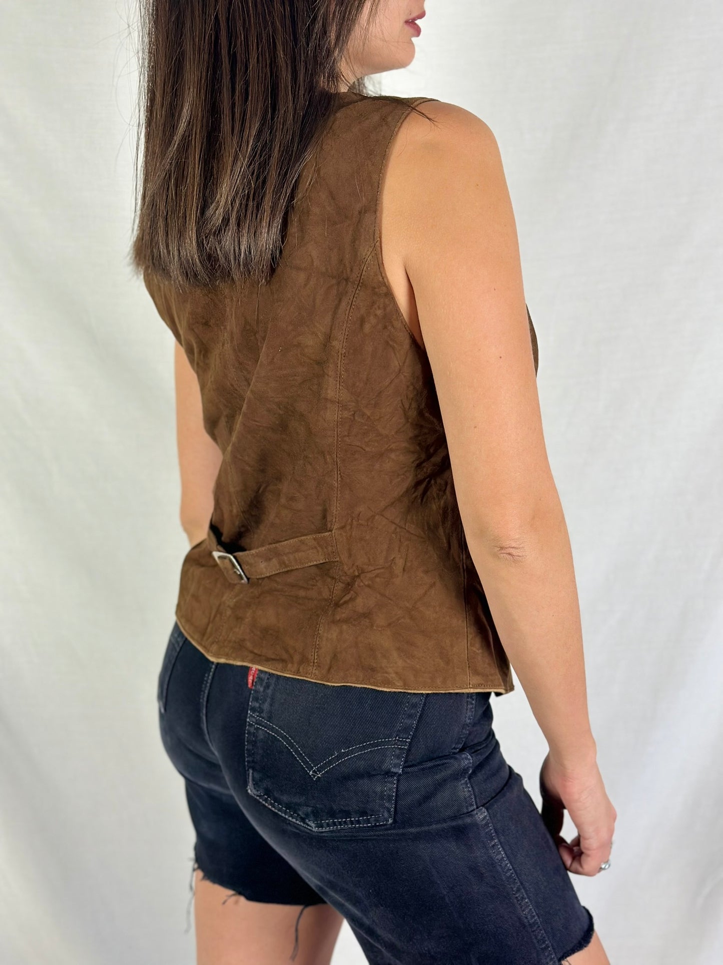 Suede Vest Top