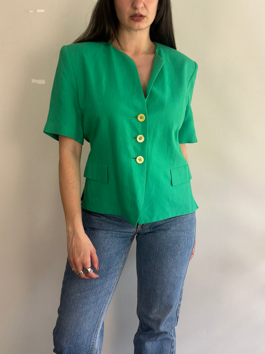 Green Blazer Top