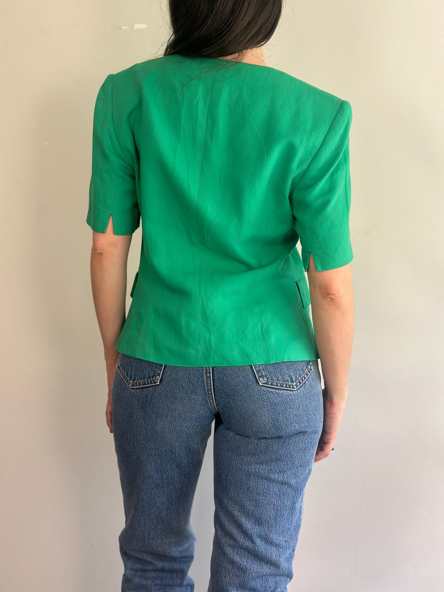Green Blazer Top