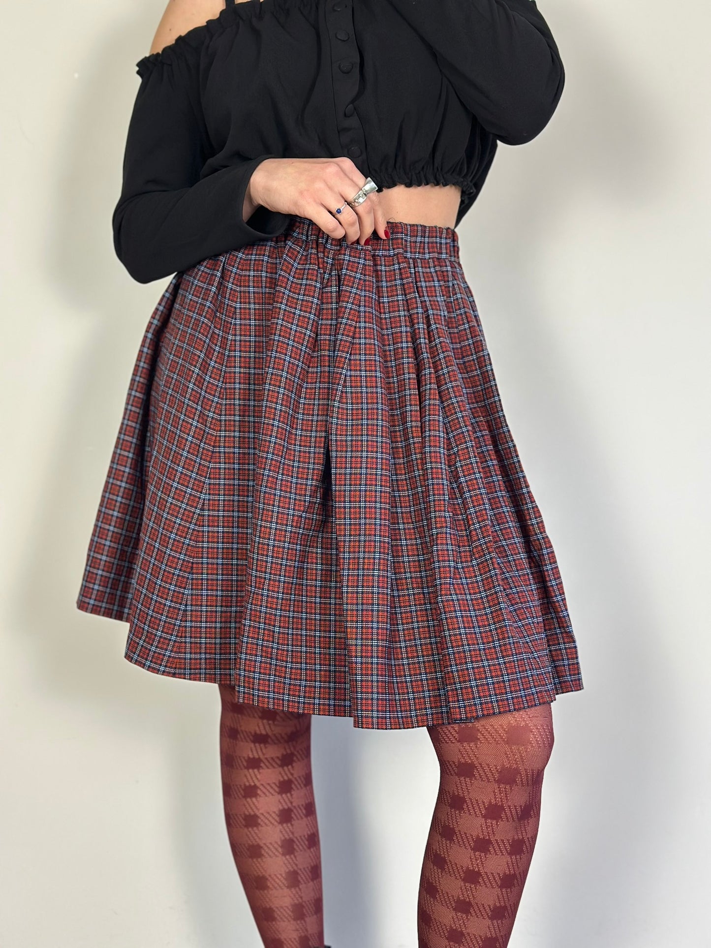 Vintage Checked Skirt