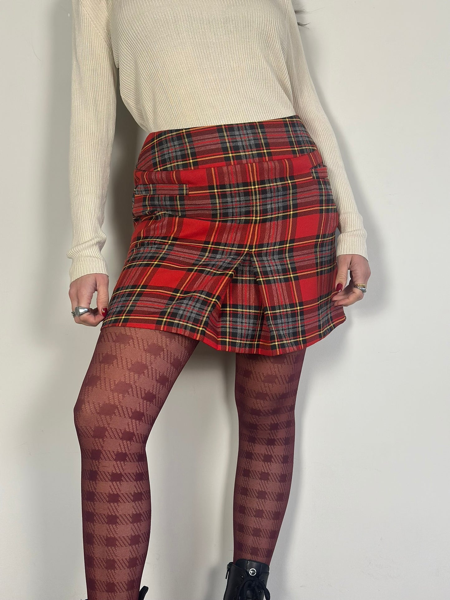 Vintage Mini Checked Skirt