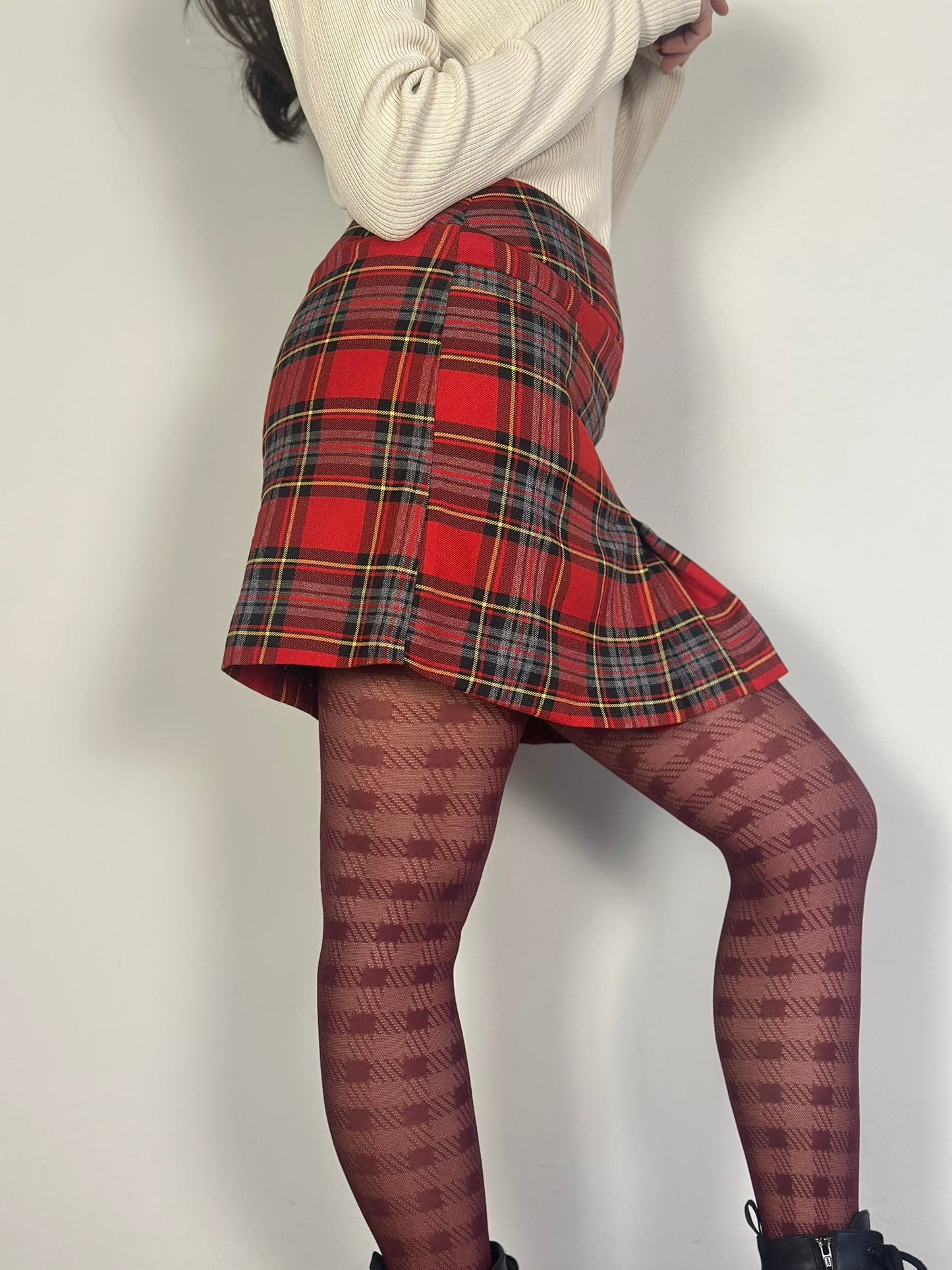 Vintage Mini Checked Skirt