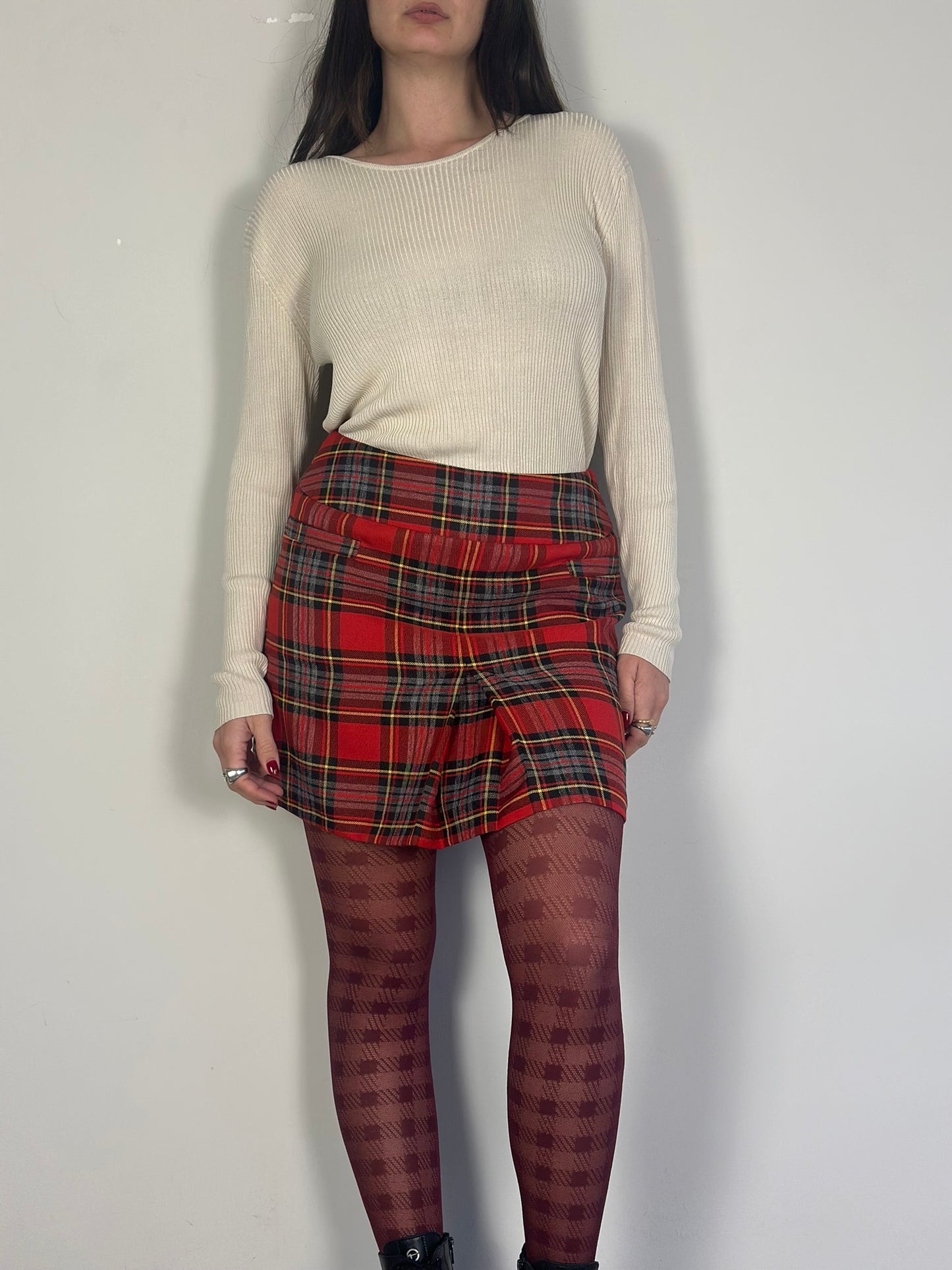 Vintage Mini Checked Skirt