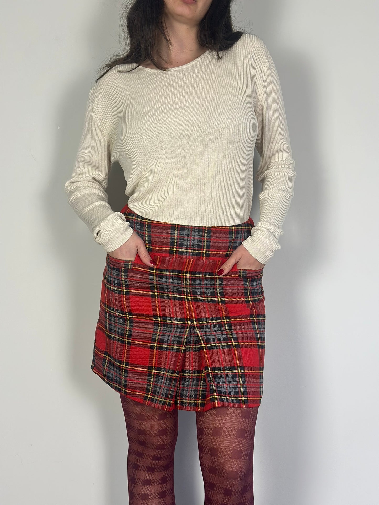 Vintage Mini Checked Skirt