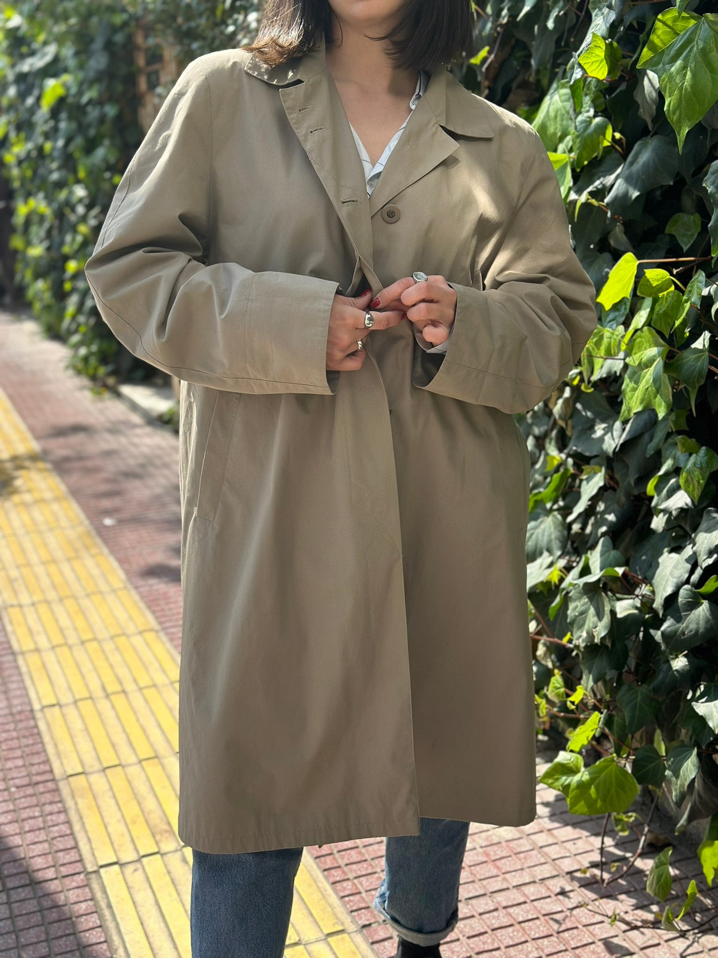 Vintage Khaki Trench Coat