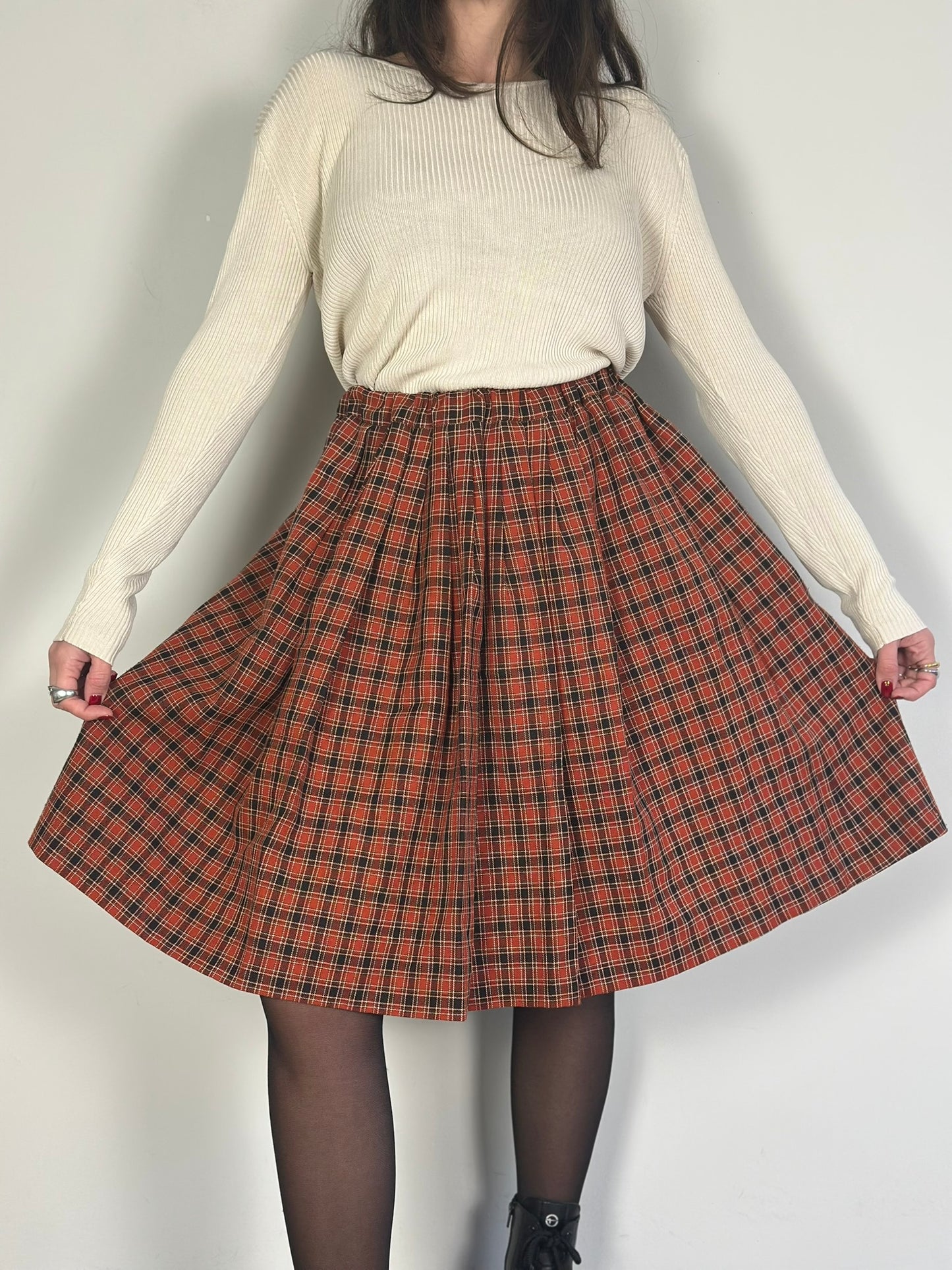 Vintage Checked Skirt