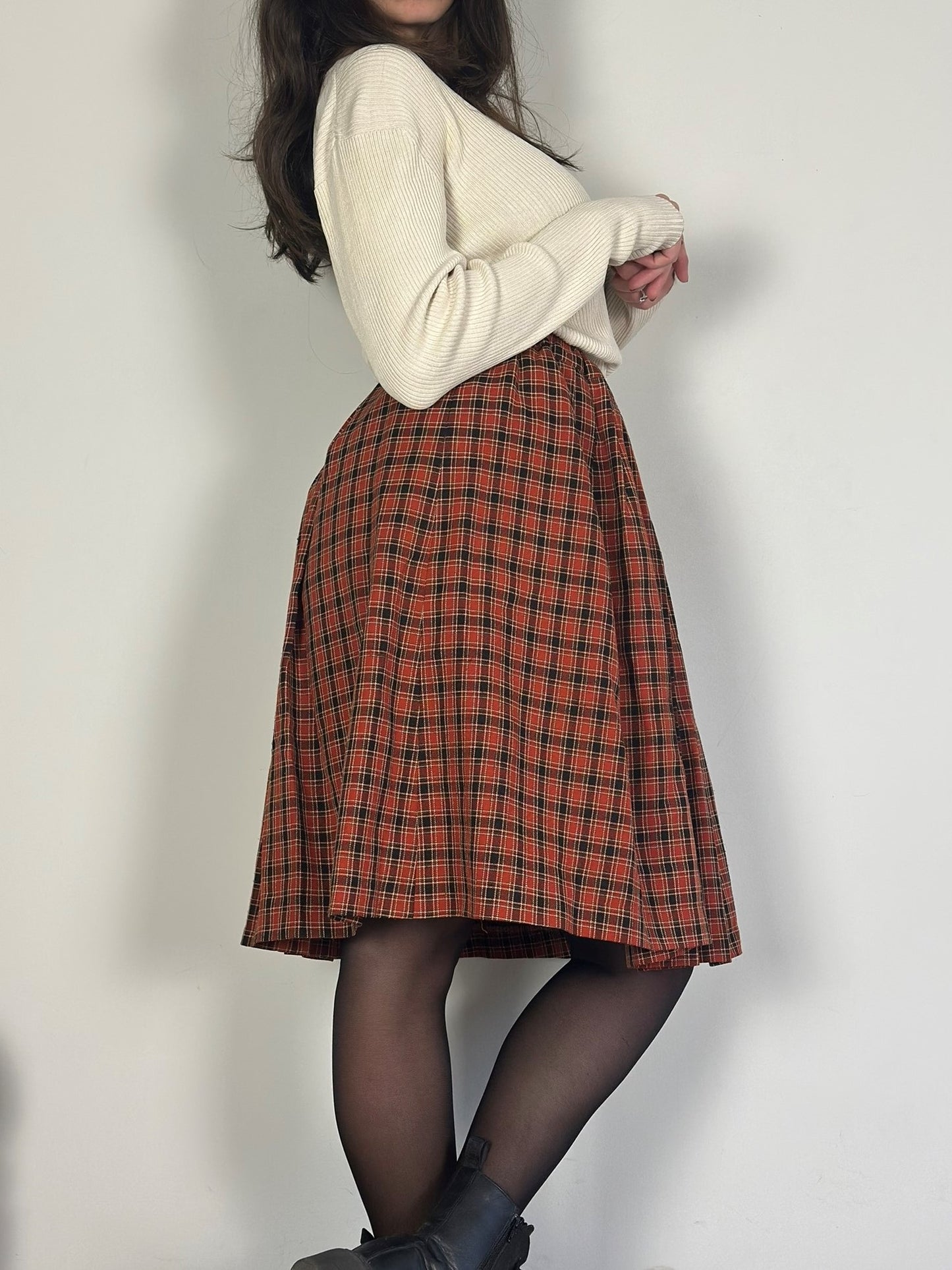 Vintage Checked Skirt