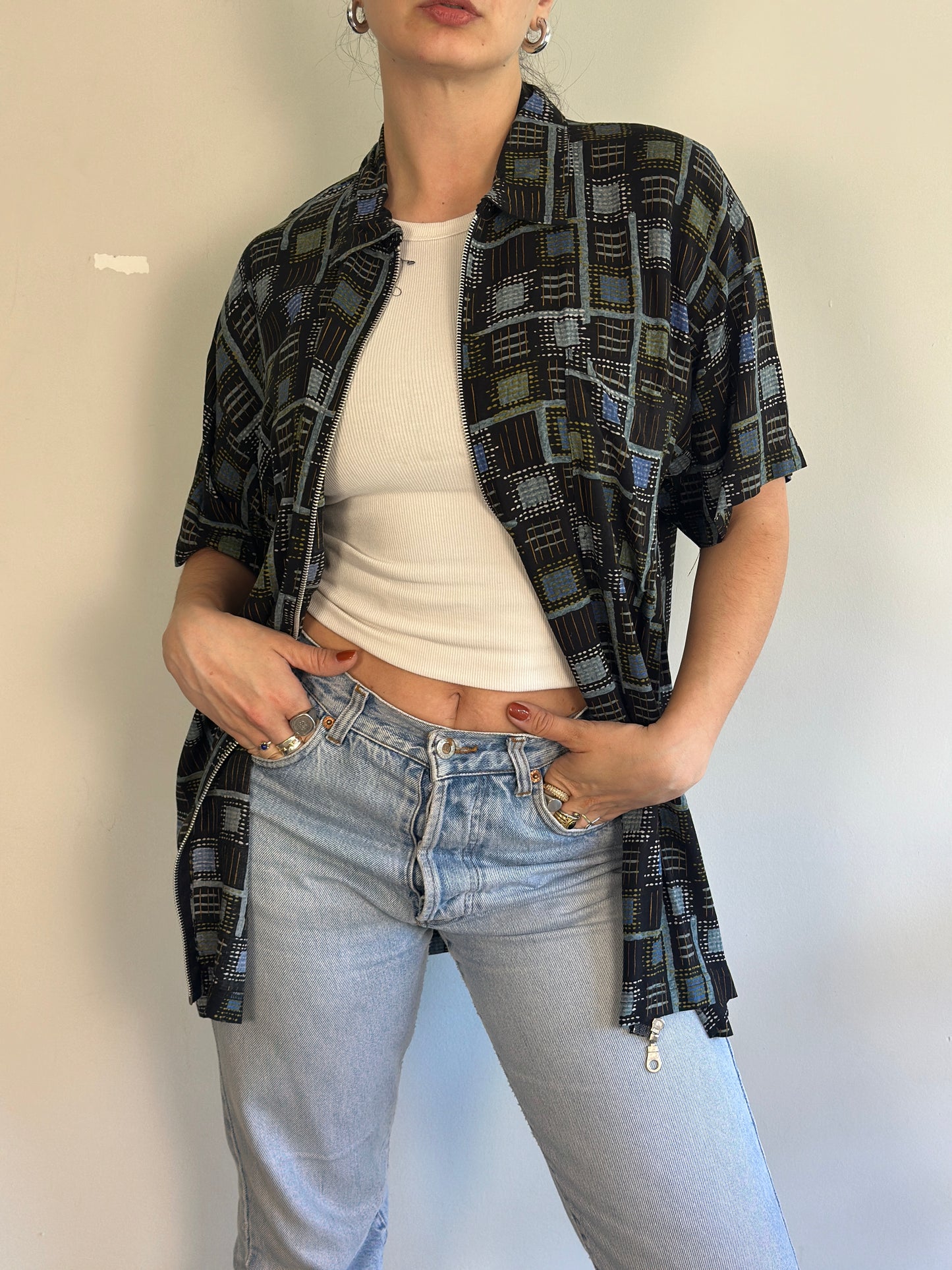 Vintage Shirt with zipper