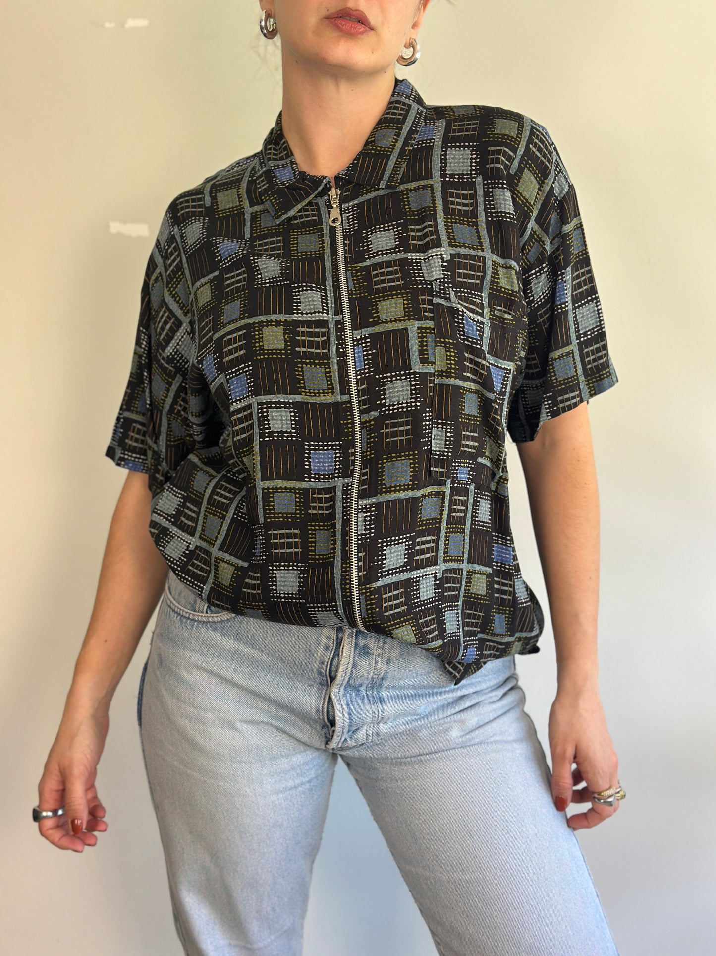 Vintage Shirt with zipper