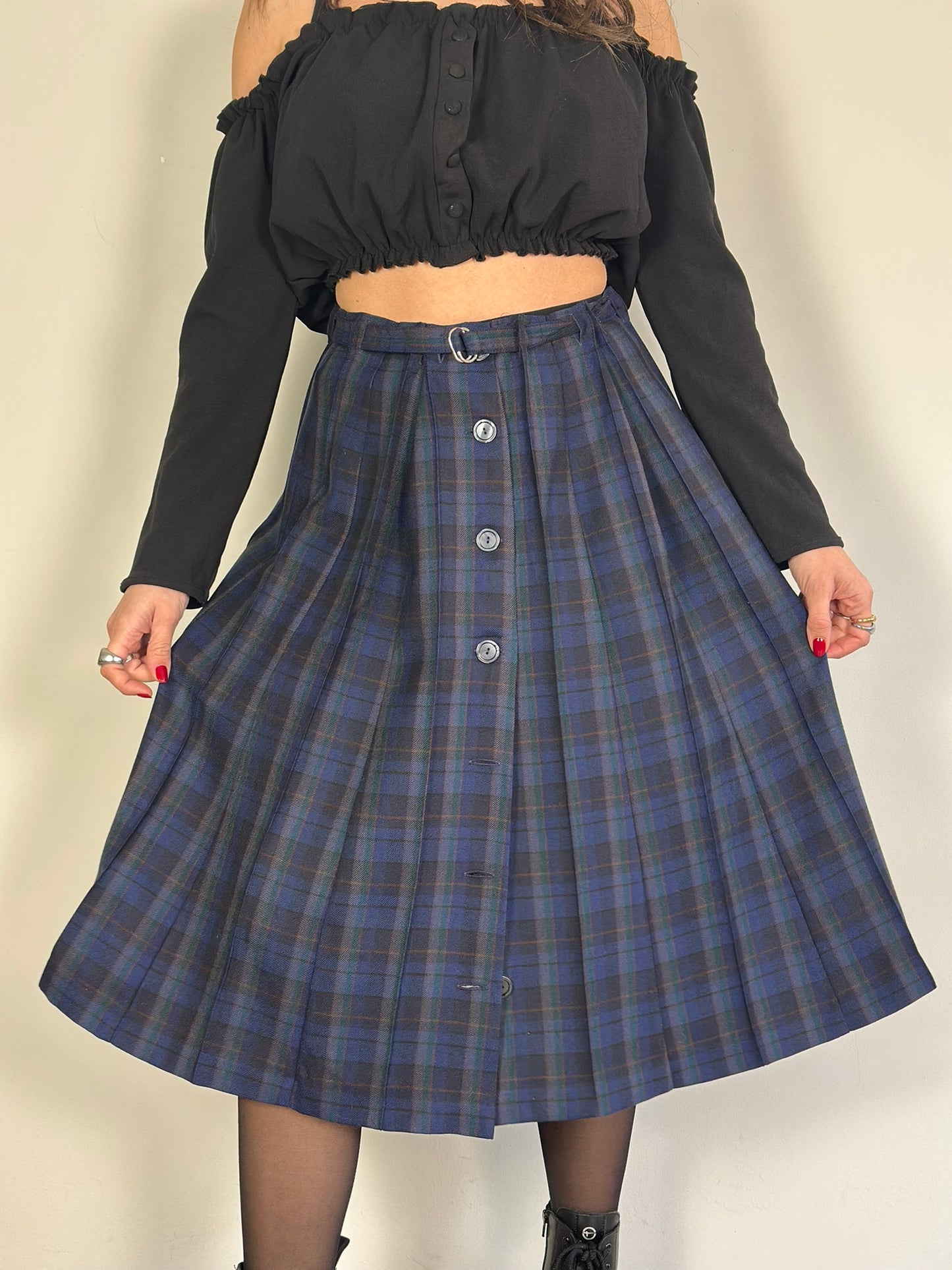 Vintage Checked Skirt
