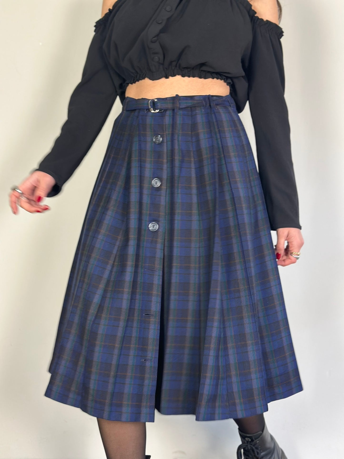 Vintage Checked Skirt