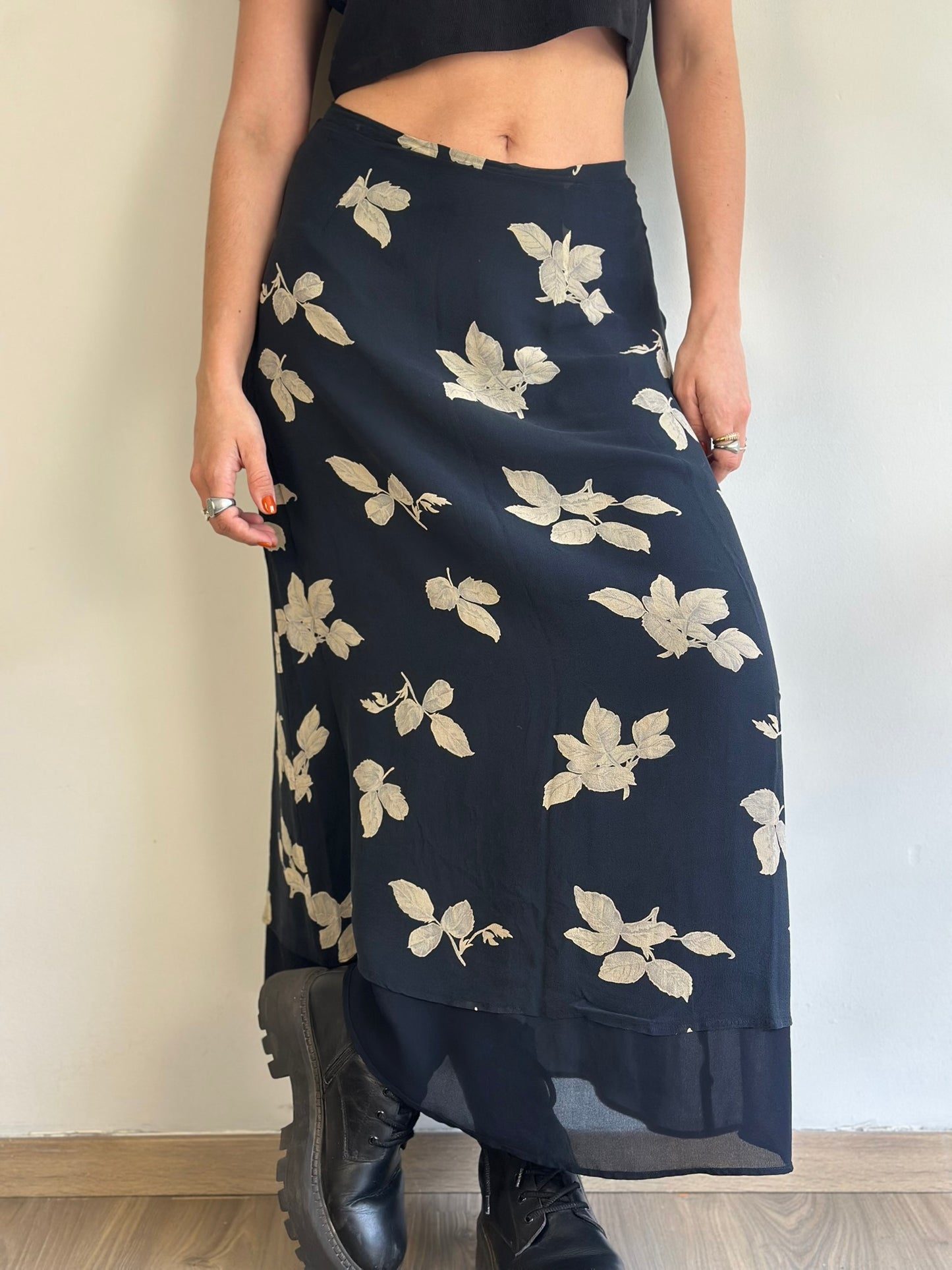 Vintage Maxi Silk Skirt