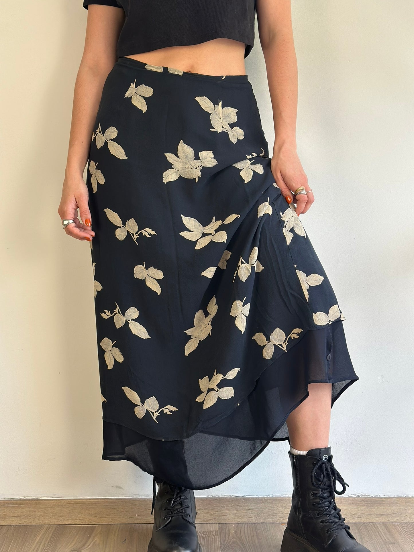 Vintage Maxi Silk Skirt