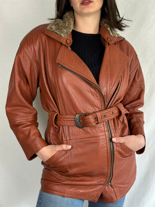 Vintage Camel Leather Jacket