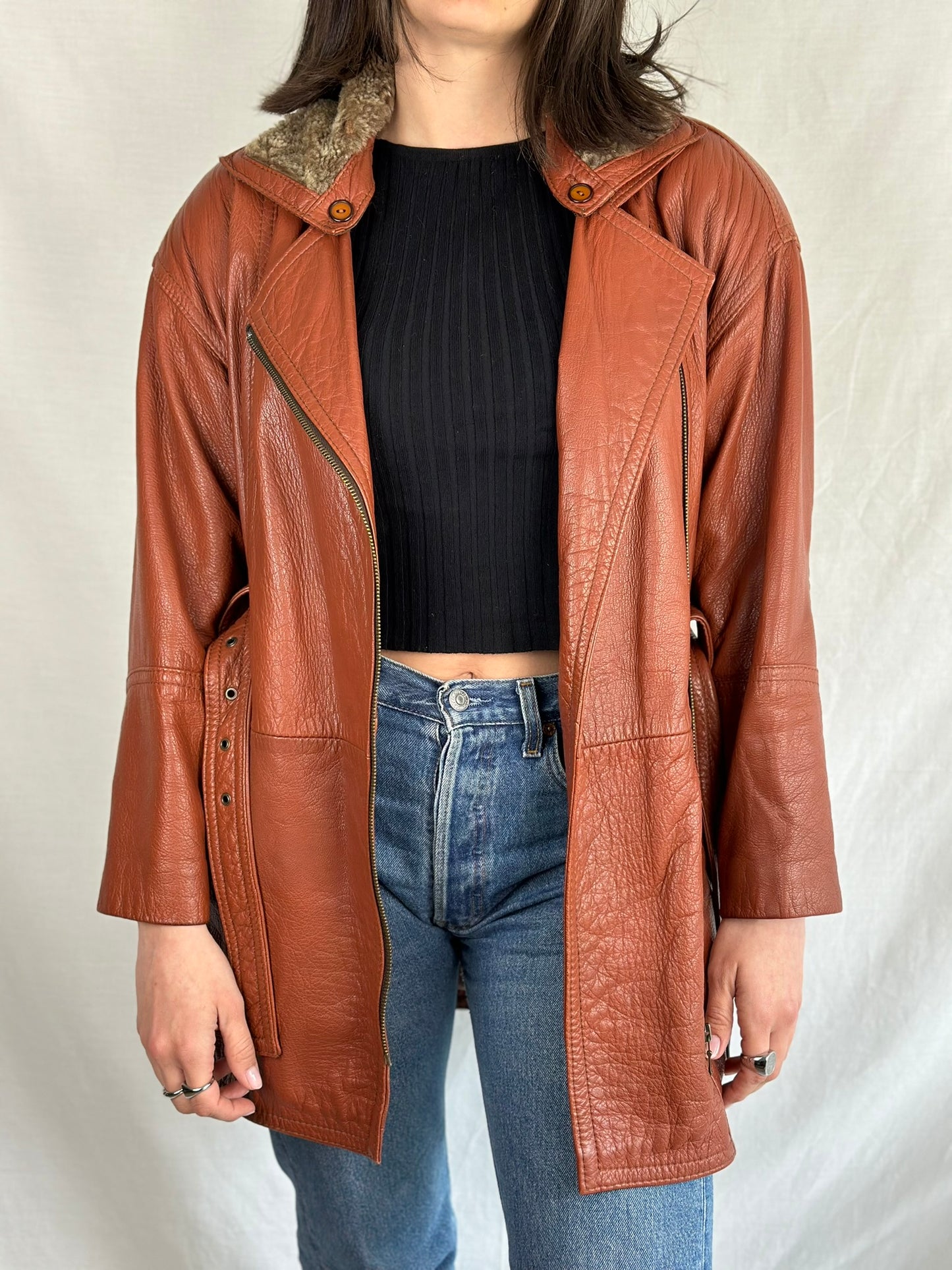 Vintage Camel Leather Jacket