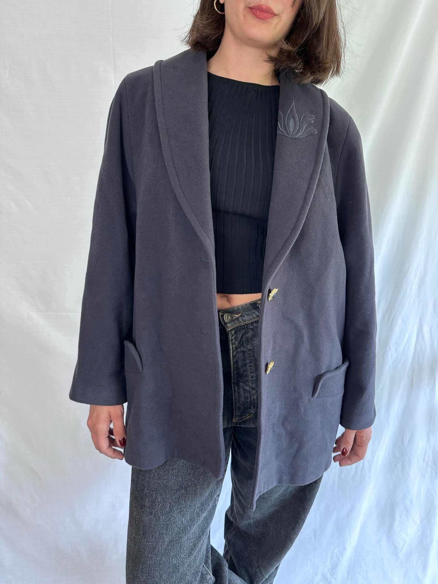 Dark grey wool blazer