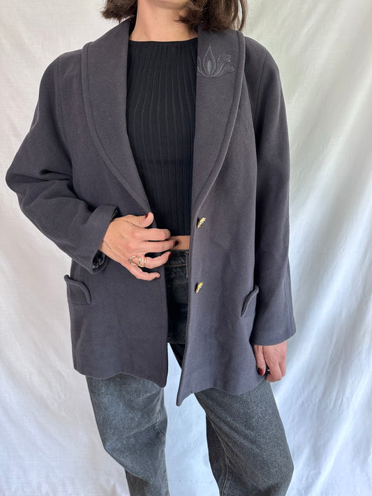 Dark grey wool blazer