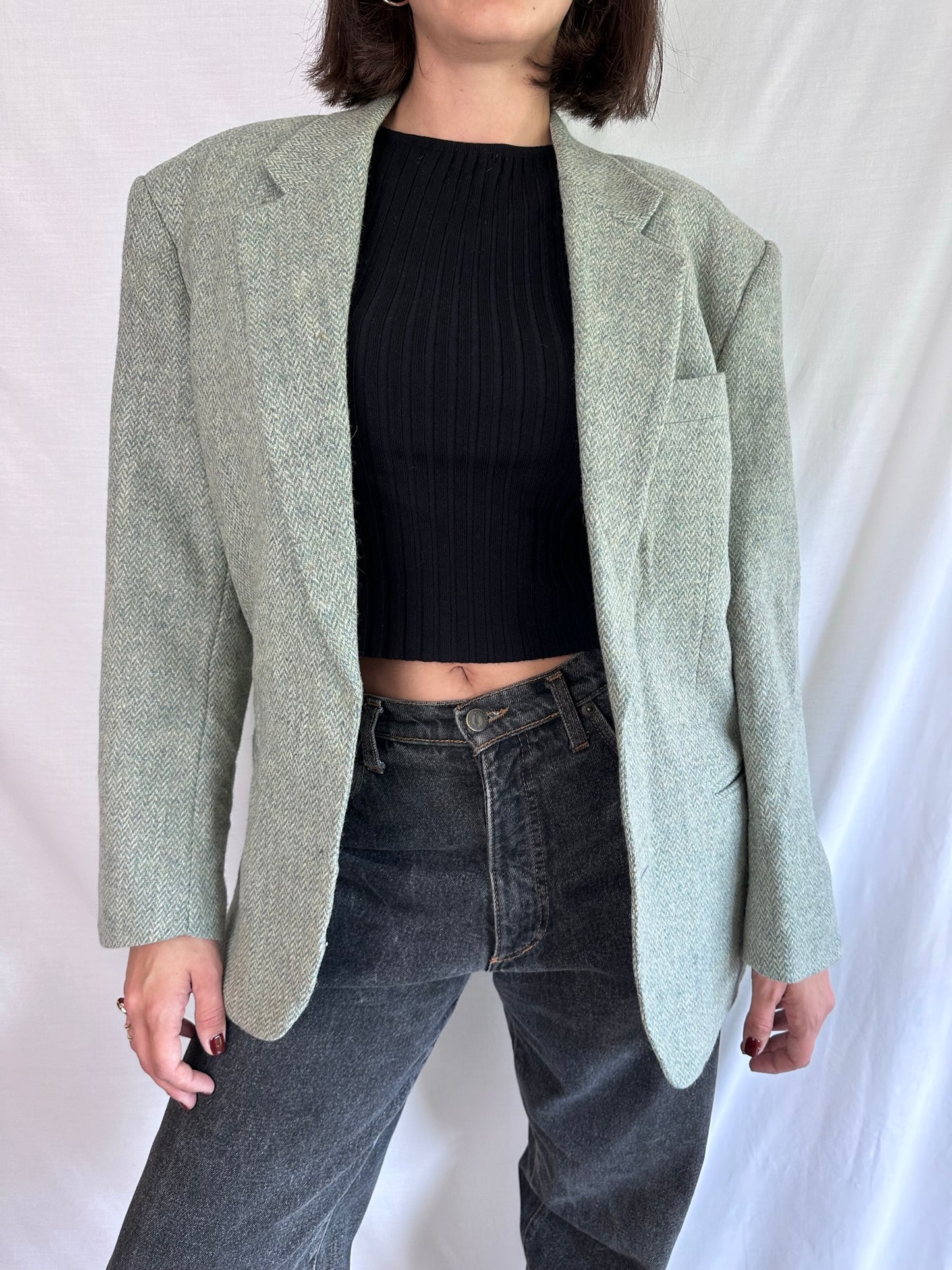 Mint wool blazer