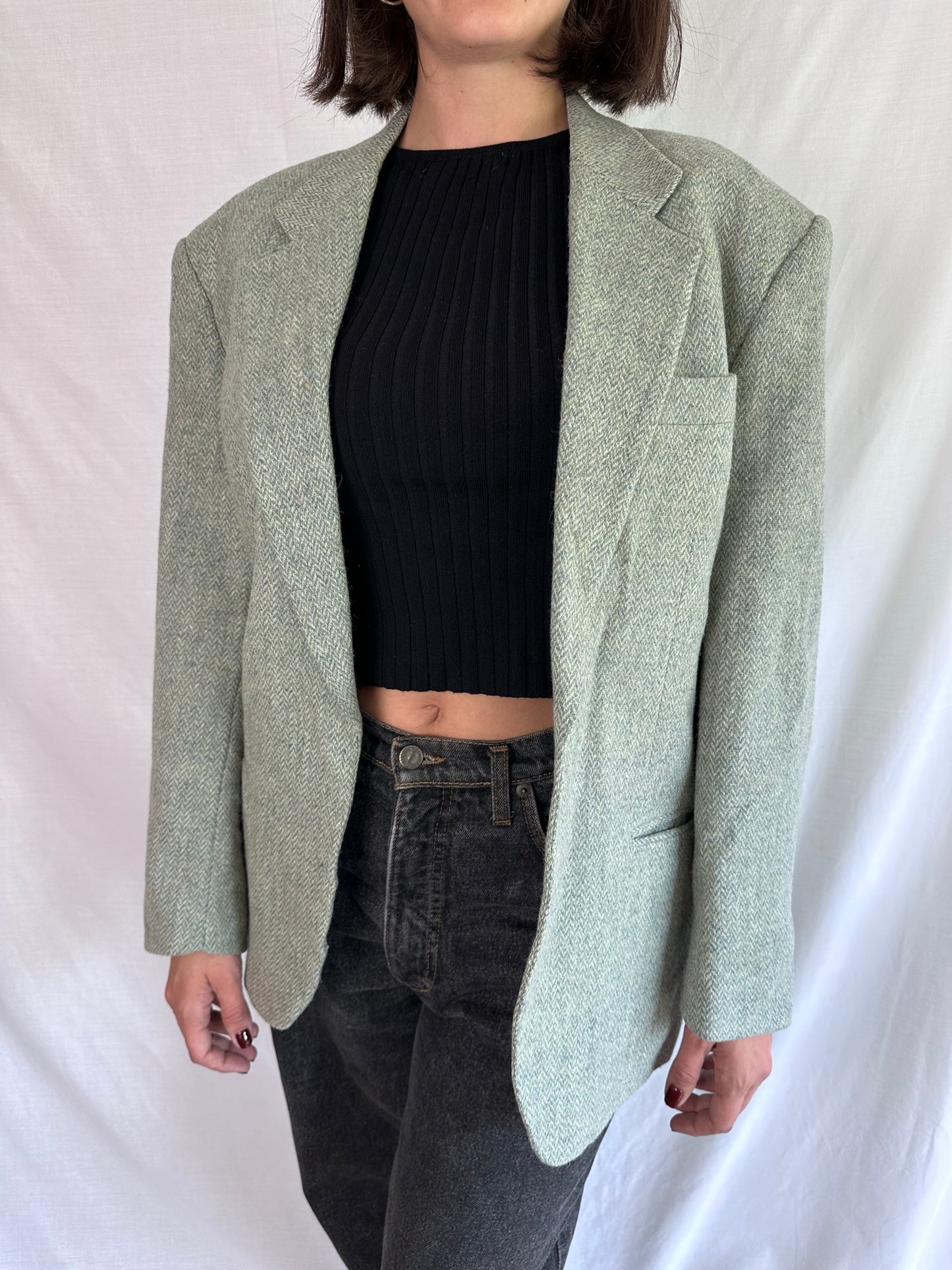 Mint wool blazer