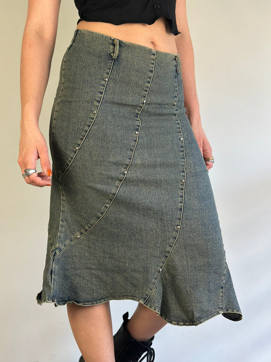Denim Midi Skirt