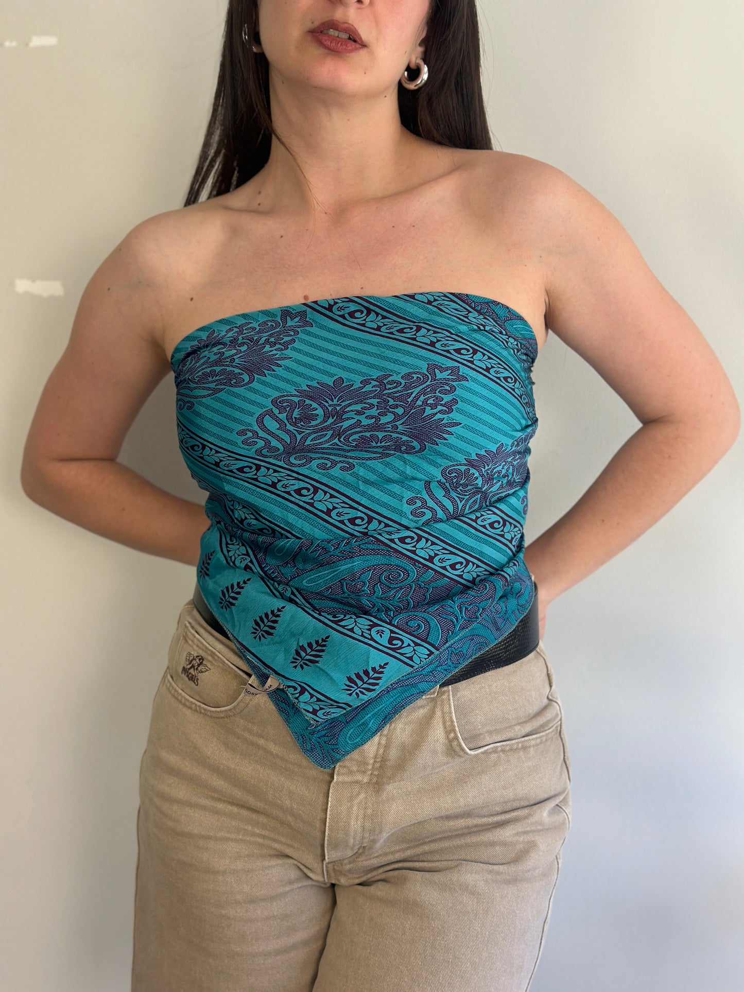 Recycled Silk Scarf-Top